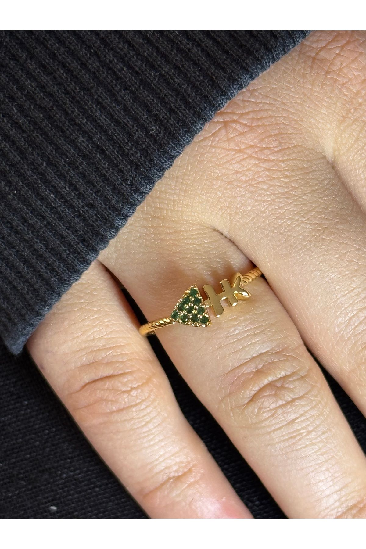 XUPING JEWELRY 18K ayarlanabilir yeşil kılçık çelik yüzük paslanmaz kararmaz