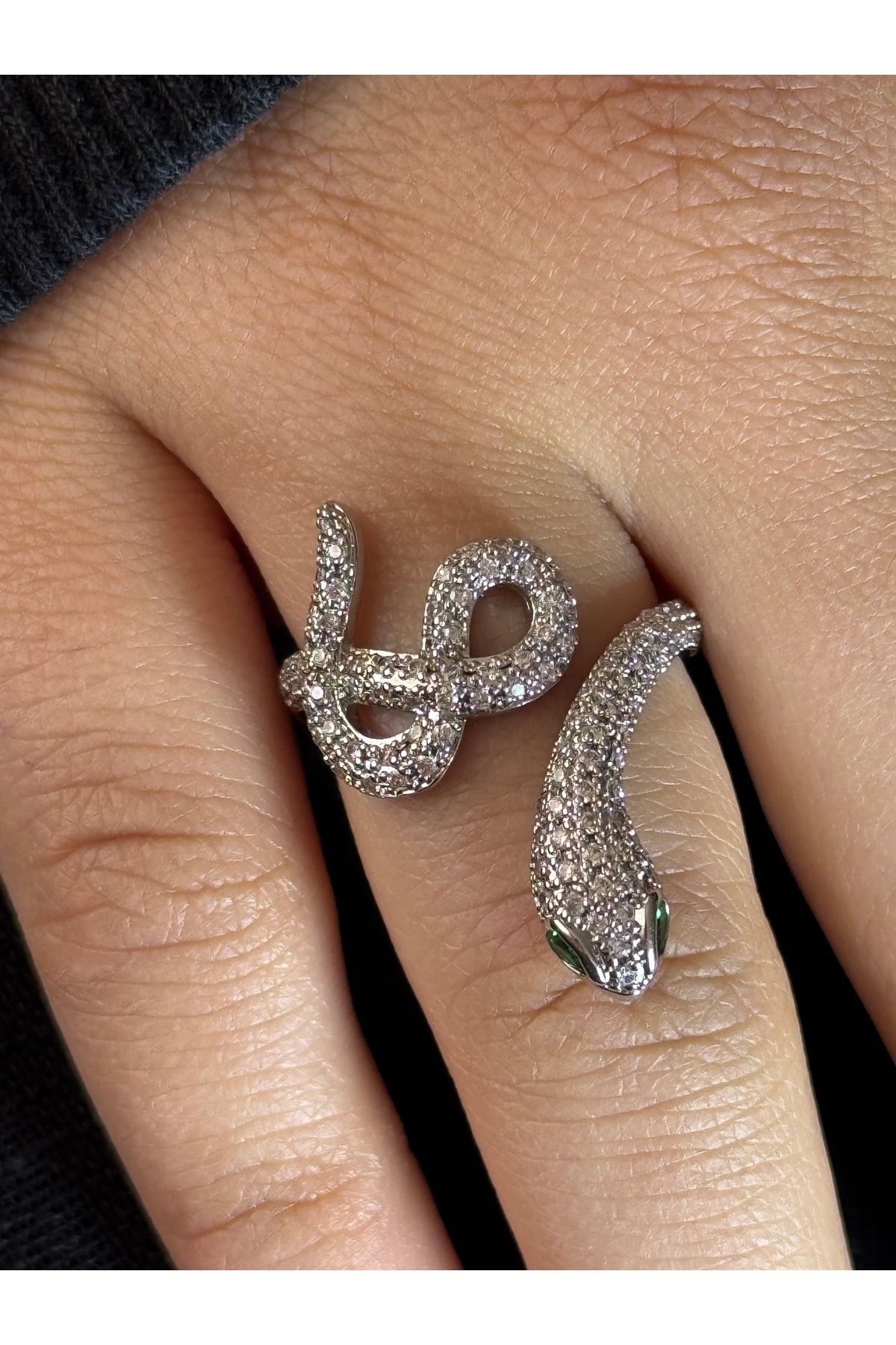 XUPING JEWELRY 316L ayarlanabilir yılan detaylı çelik yüzük paslanmaz kararmaz