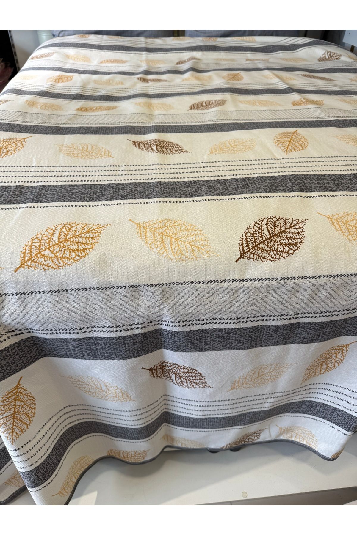 ŞENER HOME-Leaf Pattern Printed 150X240 Cm. Single Single Pike 4