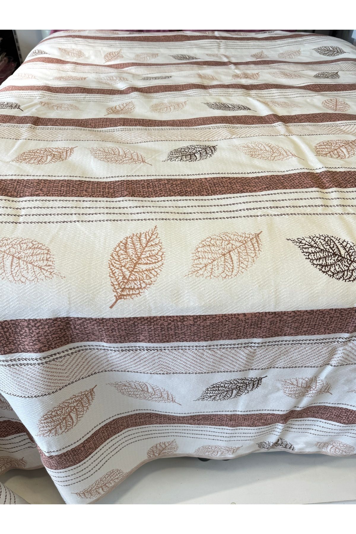 ŞENER HOME-Leaf Pattern Printed 150X240 Cm. Single Single Pike 4