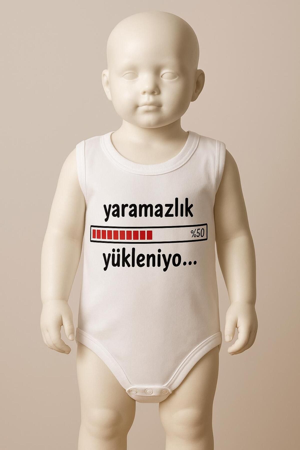 SHOPNEST 1 Adet Kolsuz Kız Erkek Bebek Badi Body Zıbın Alttan Çıtçıtlı Yenidoğan Yaramazlık Yükleniyor