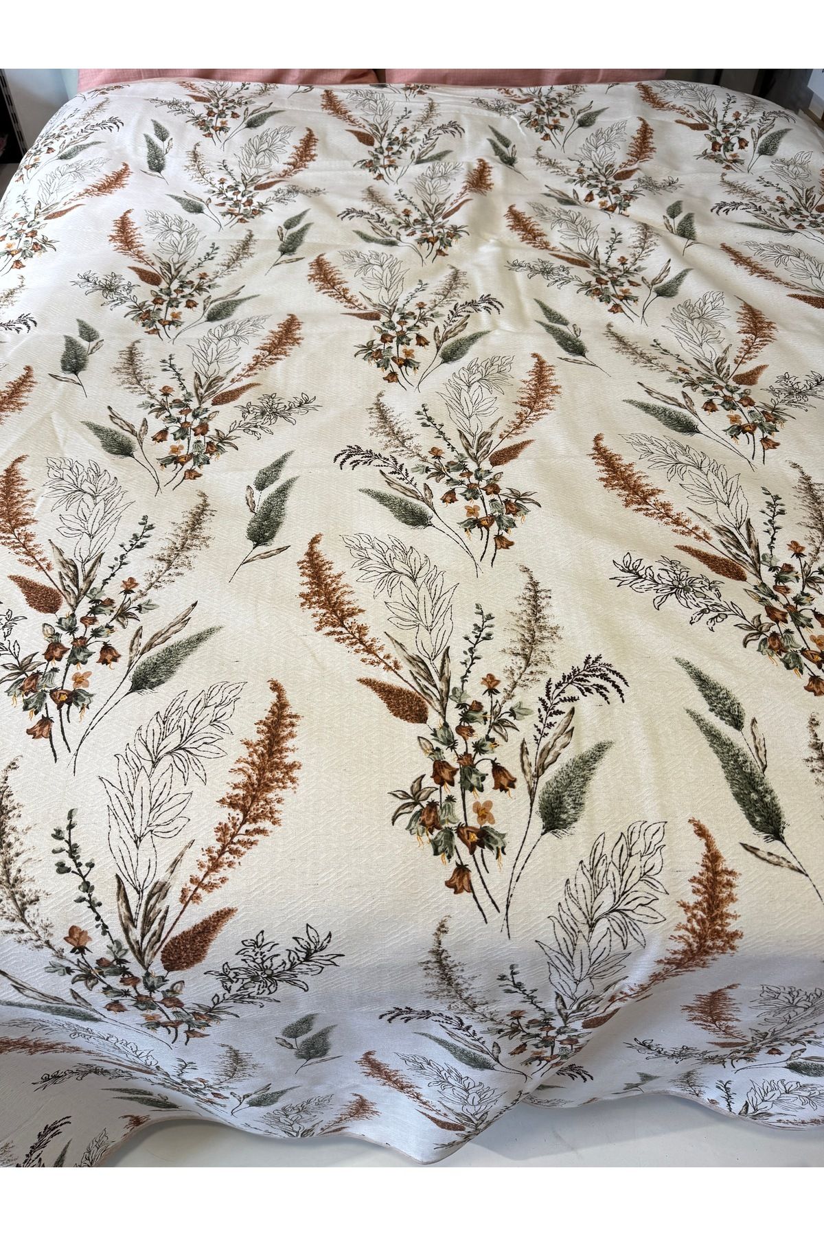 ŞENER HOME Başak Desen Baskılı 200x240 Cm. Çift Kişilik (BATTAL) Tek Pike