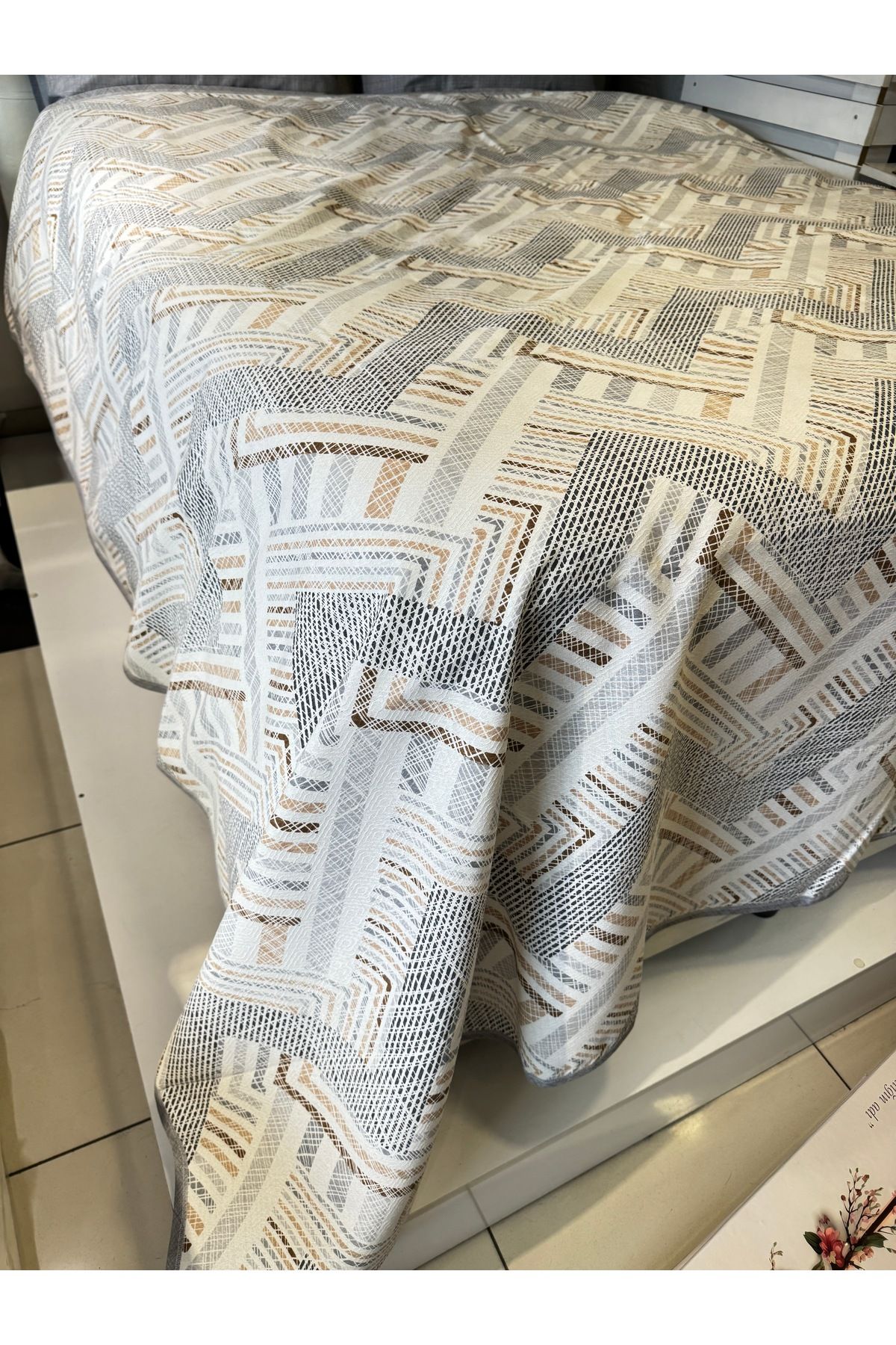 ŞENER HOME-Meander Pattern Printed 150X240 Cm. Single Single Pike 3
