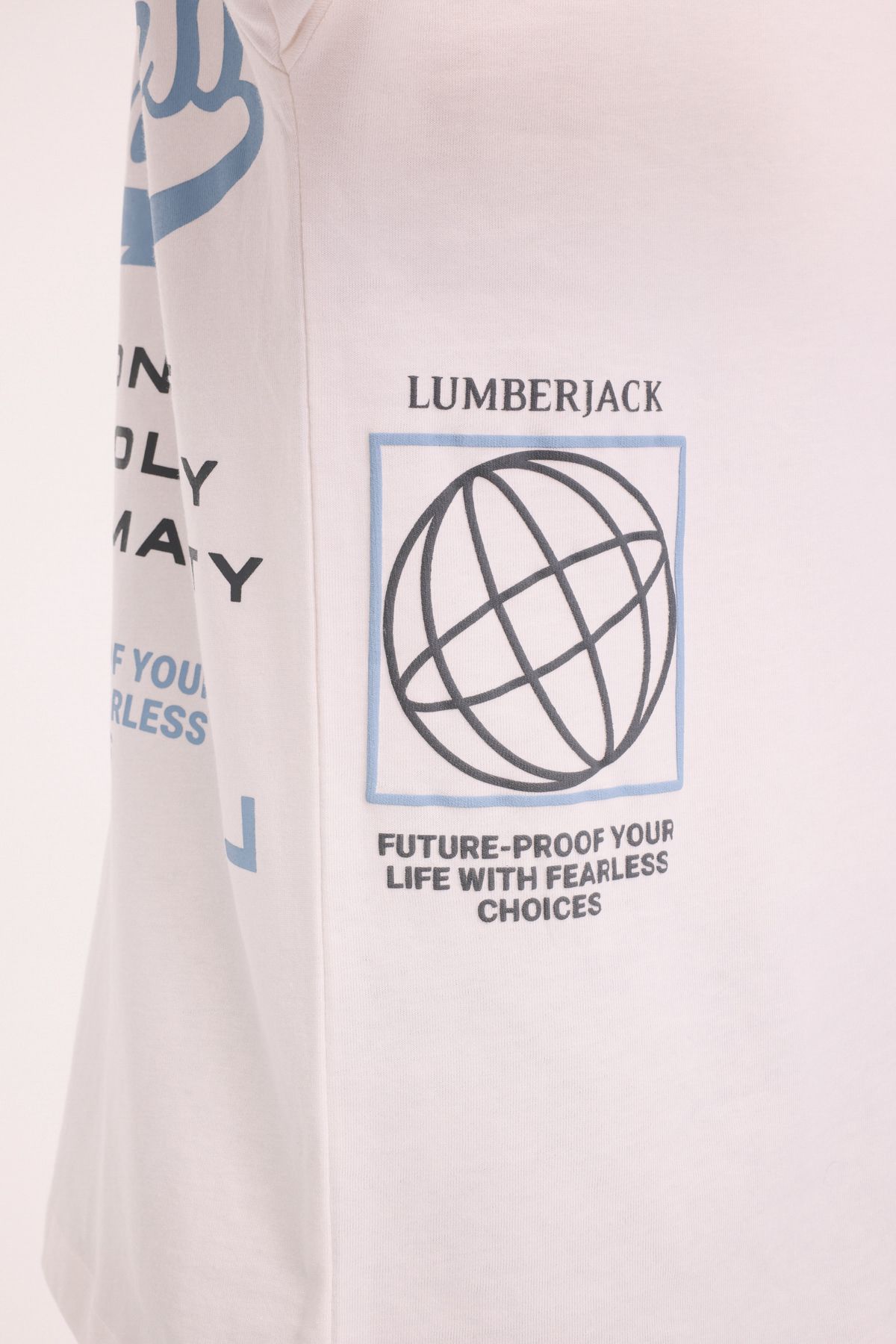 lumberjack-Ανδρικό κοντομάνικο μπλουζάκι ML DEXT 11-413401 5FX Ecru 5