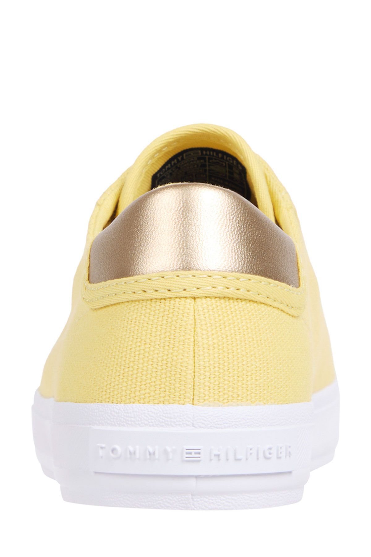 Tommy Hilfiger-Дамски маратонки Vulc Canvas с връзки, жълти 3