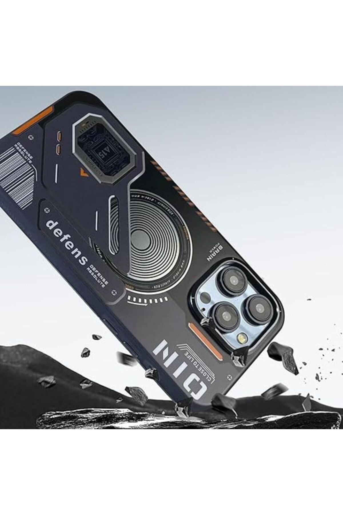 Gtech-Cyberpunk / Sci-Fi Phone Case, G-Tech, Compatible with Apple iPhone 16, MagSafe Compatible, Black 2