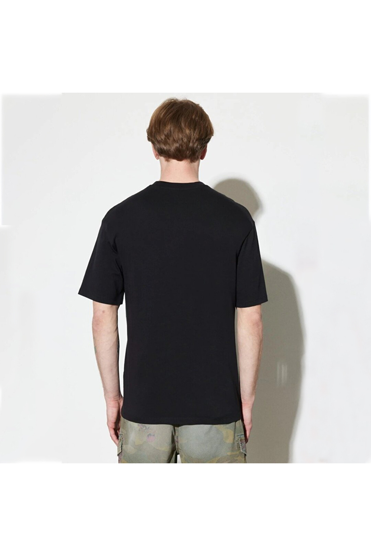 WRANGLER-Black Regular Fit Crew Neck 100% Cotton T-Shirt 3