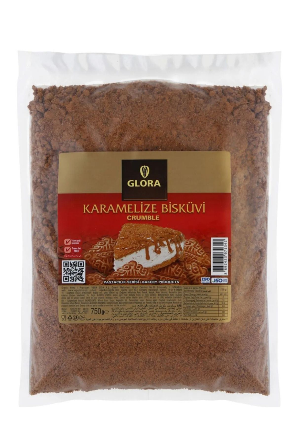 Glora Karamelize Bisküvi Tozu 750g – Tatlı Ve Hamur Işleri Için Pratik Lezzet