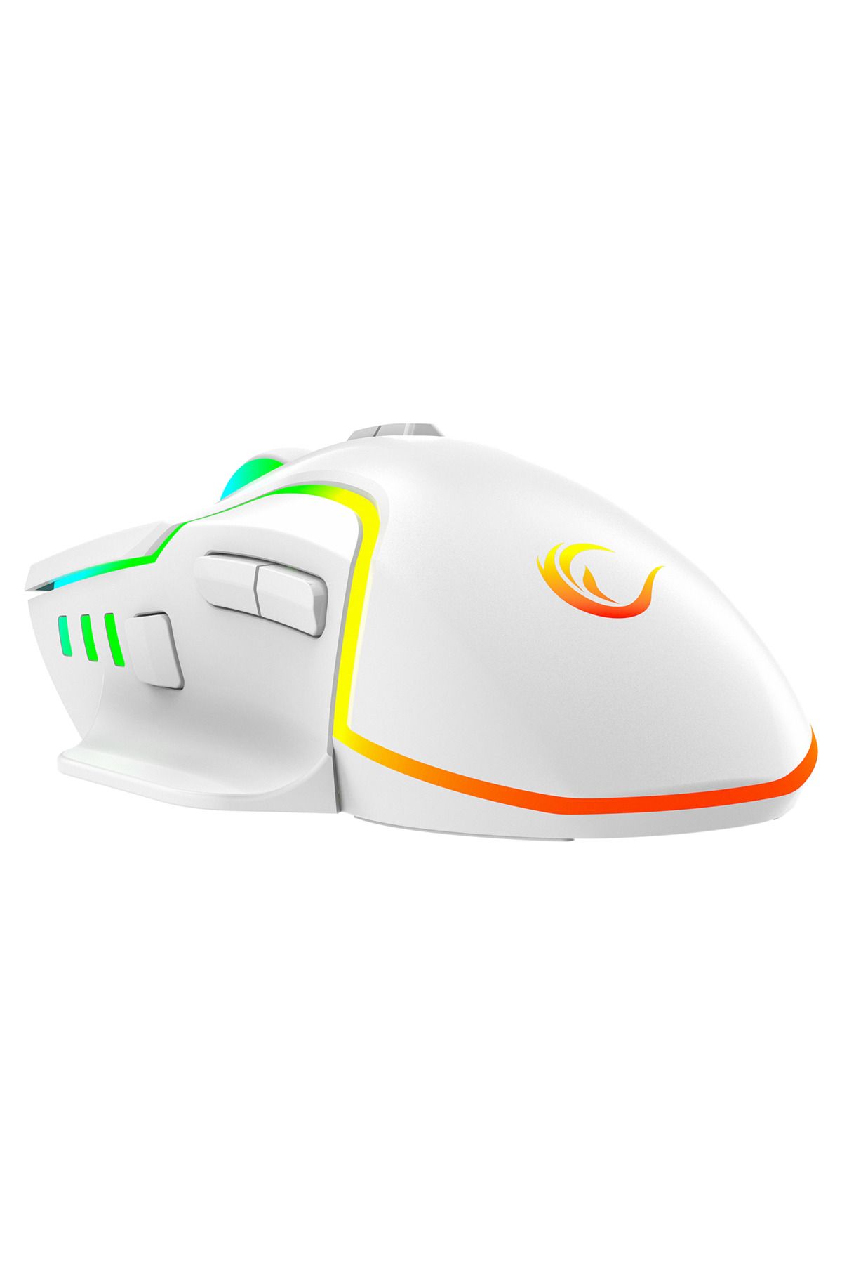 Rampage-Gaming Mouse, Miracle M2, RGB Lighting, 7200 Dpi, 8 Buttons, Programmable, White 6