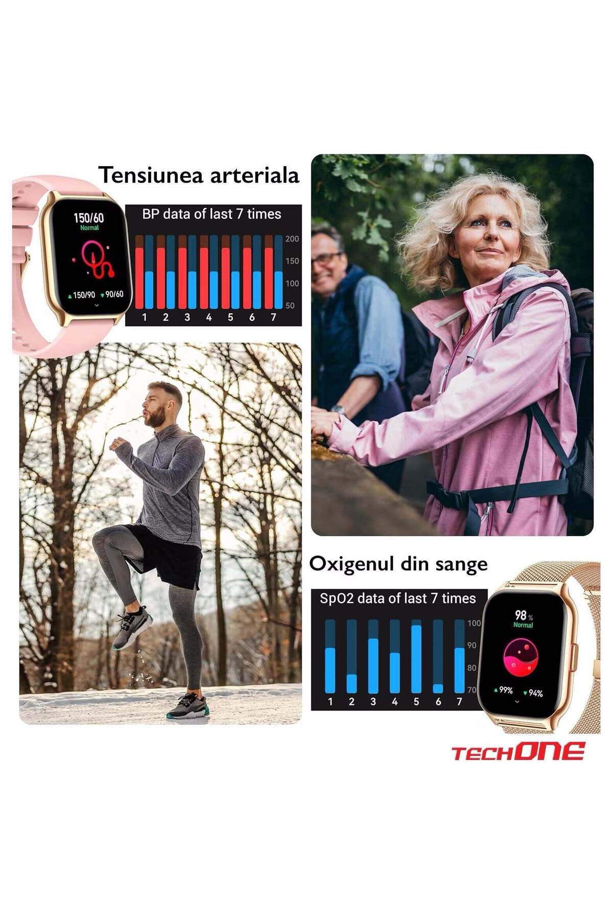 TECH&TECH-Ceas inteligent Techone® Wand Pro, auriu 7