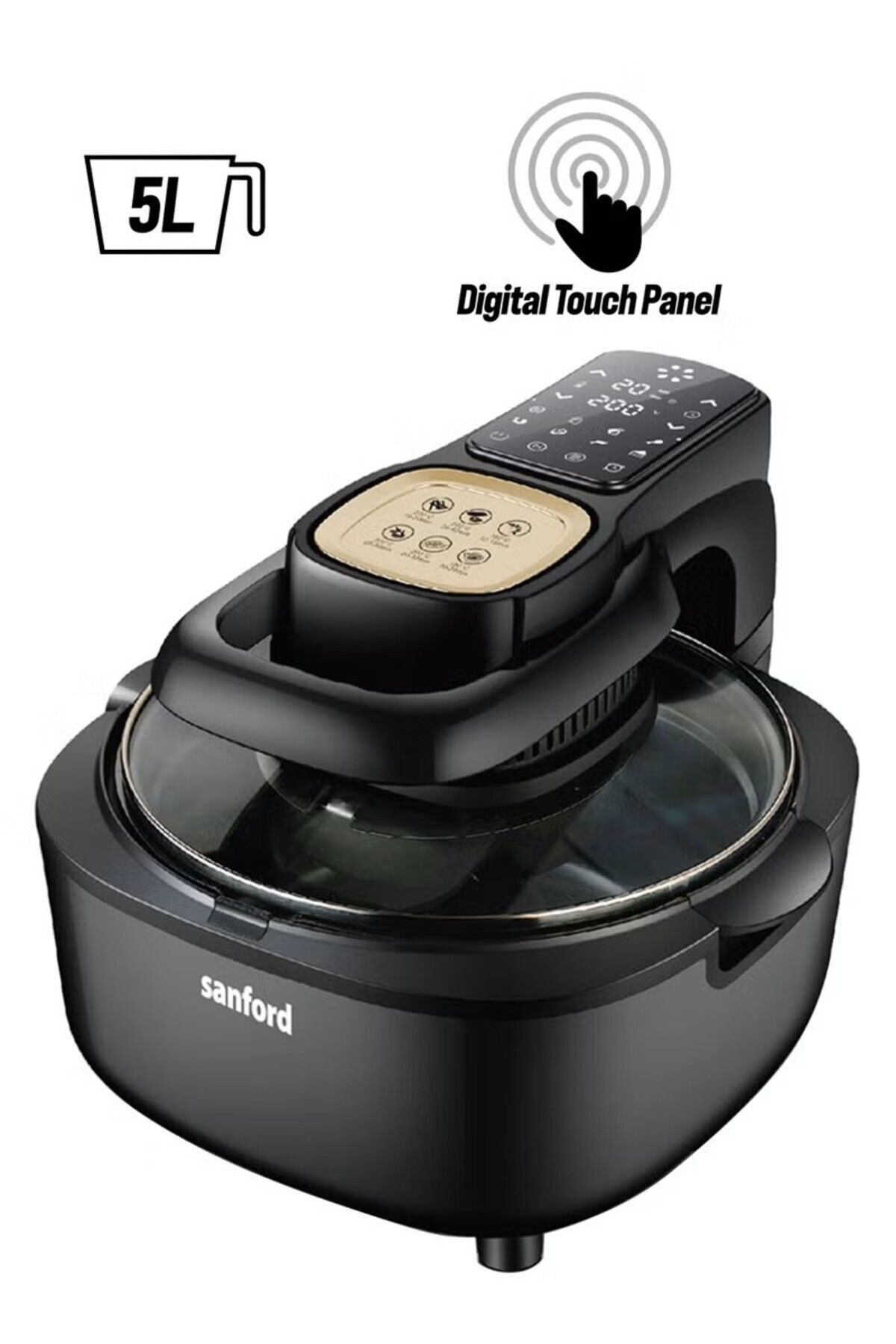 Sanford-Digital Non-Stick Air Fryer, 8 Preset Menus, LED Display with Touch, Oil Free Cooking 2