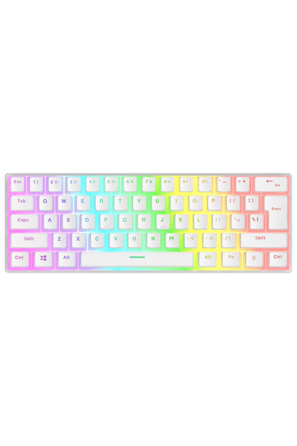 Rampage-Mechanical Gaming Keyboard, Radiant K11, Red Switch, Full Keys Anti-ghosting, Pudding Keycaps, Usb-c 2