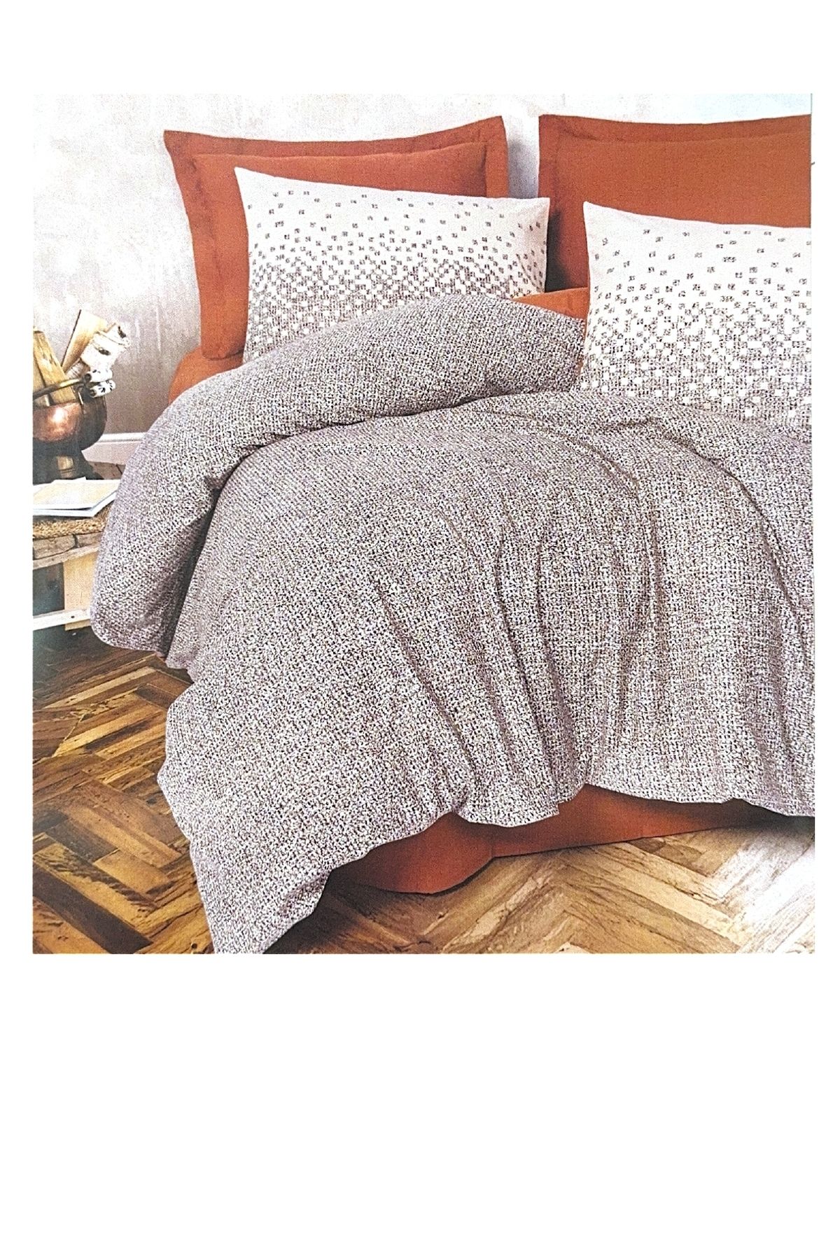 Cotton Box Minimal Çift Kişilik Nevresim Takımı Oyster Tarçın
