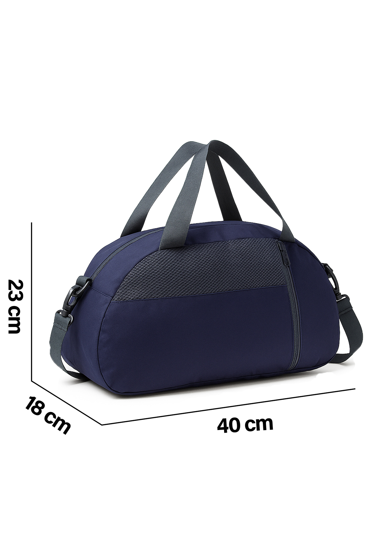 KAFF  Küçük Lacivert Önü Cepli Ayarlanabilir Omuz Askılı El Seyahat Spor Çantası-0833 - Görsel 7