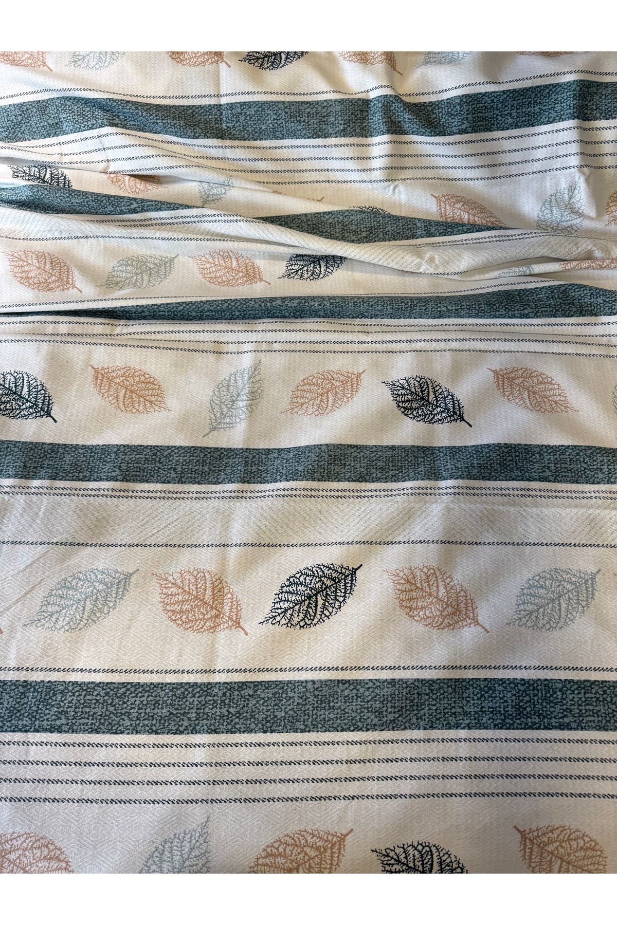 ŞENER HOME-Leaf Pattern Printed 200X240 Cm. Double (Battal) Single Pike 6