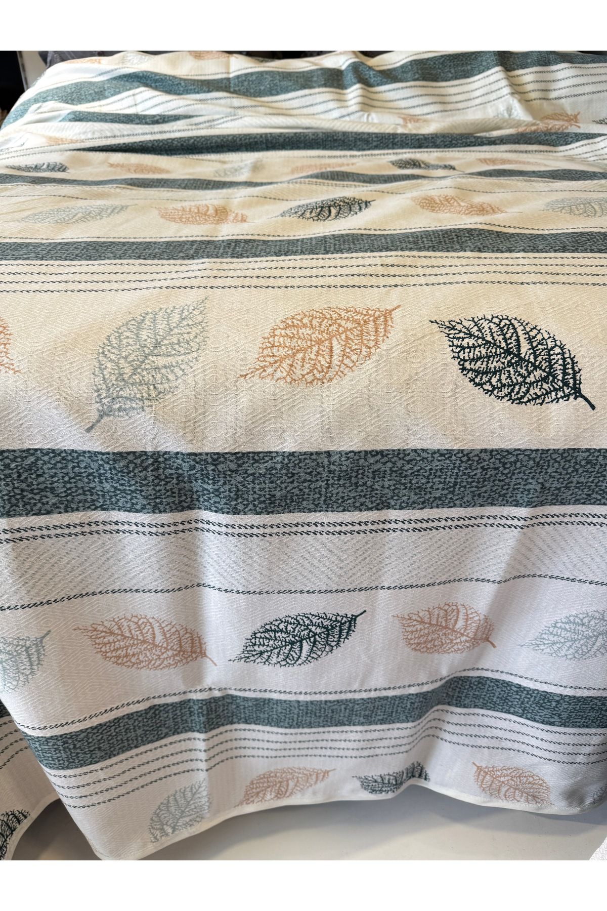 ŞENER HOME-Leaf Pattern Printed 150X240 Cm. Single Single Pike 3