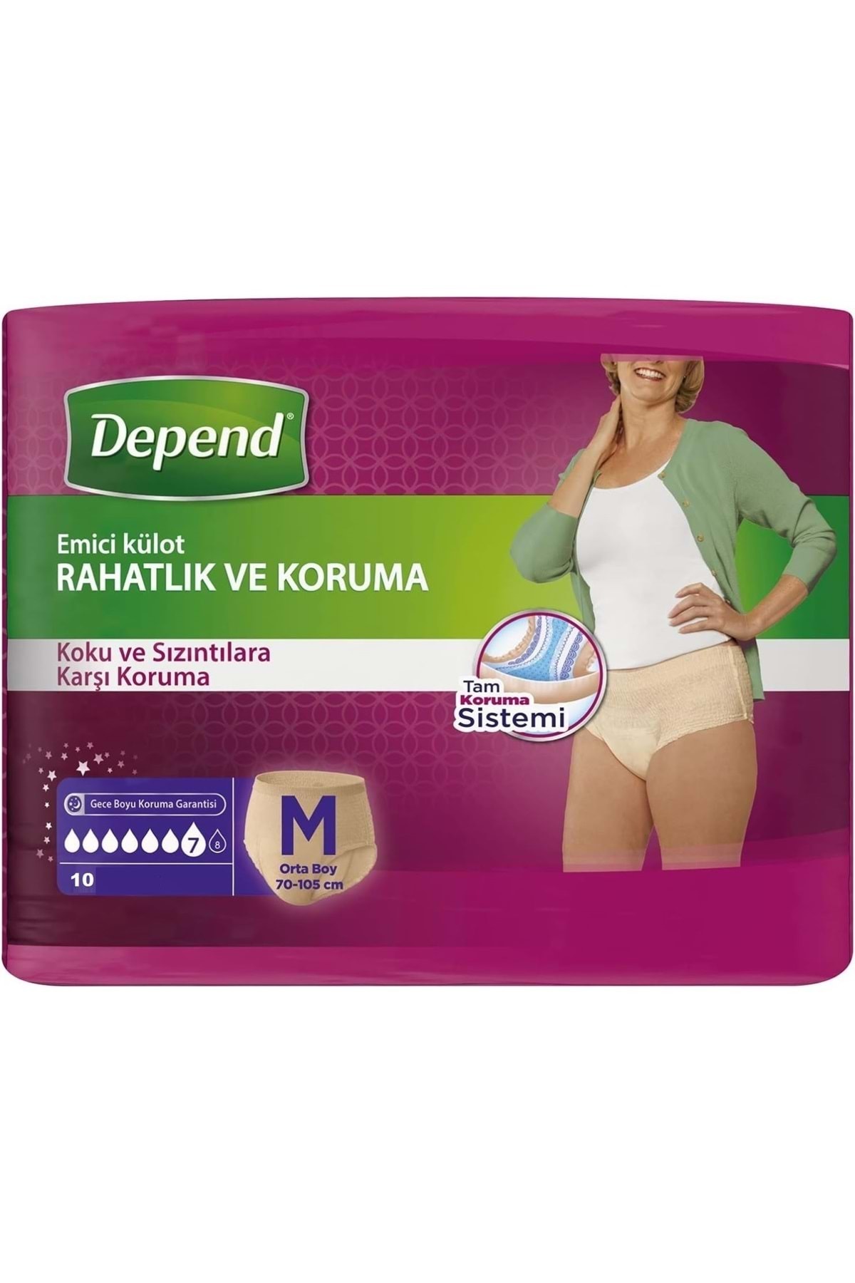 Depend Emici Külot Lohusa Pedi M - Medium - Orta Kadın (10 Adet) Tekli Pk