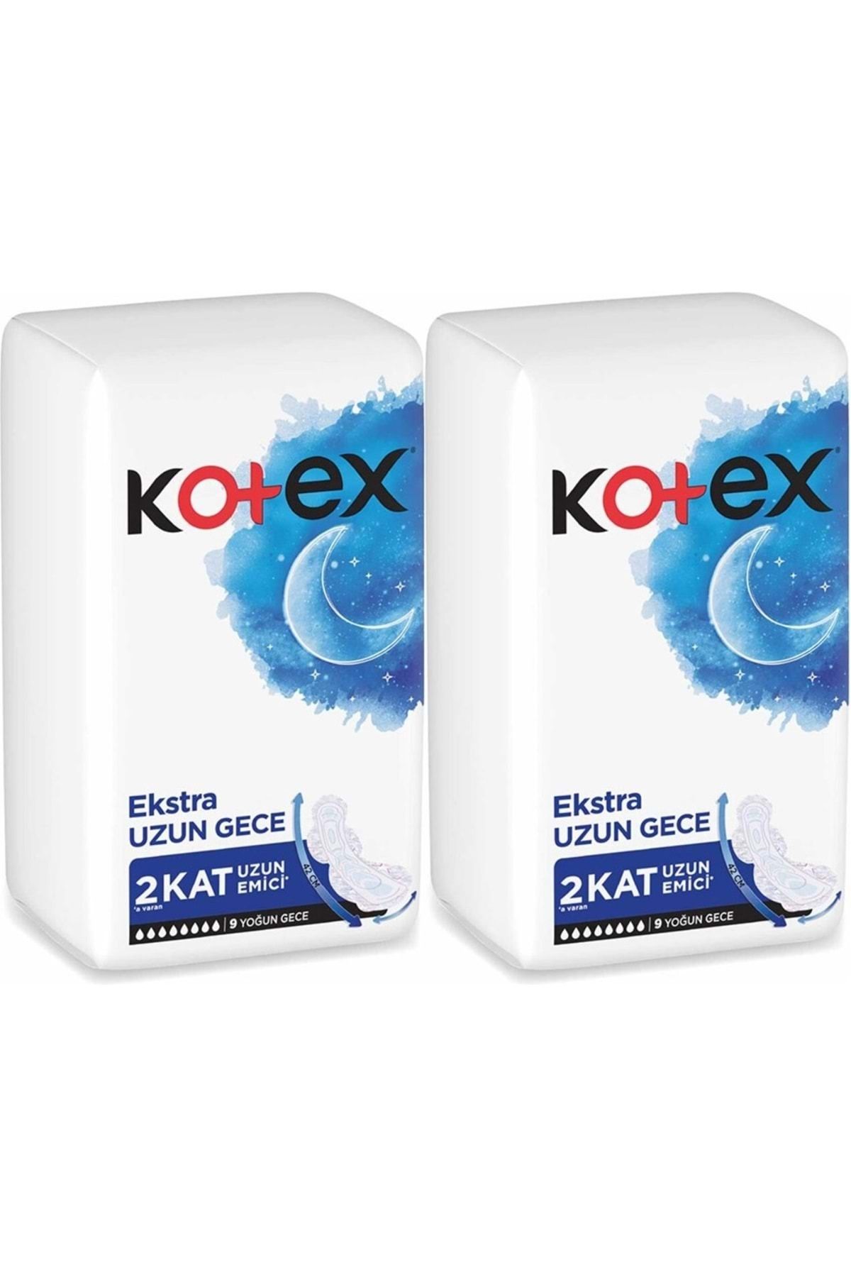 Kotex Hijyenik Ped Ekstra Uzun Gece 18 Li Set (2PK*9)