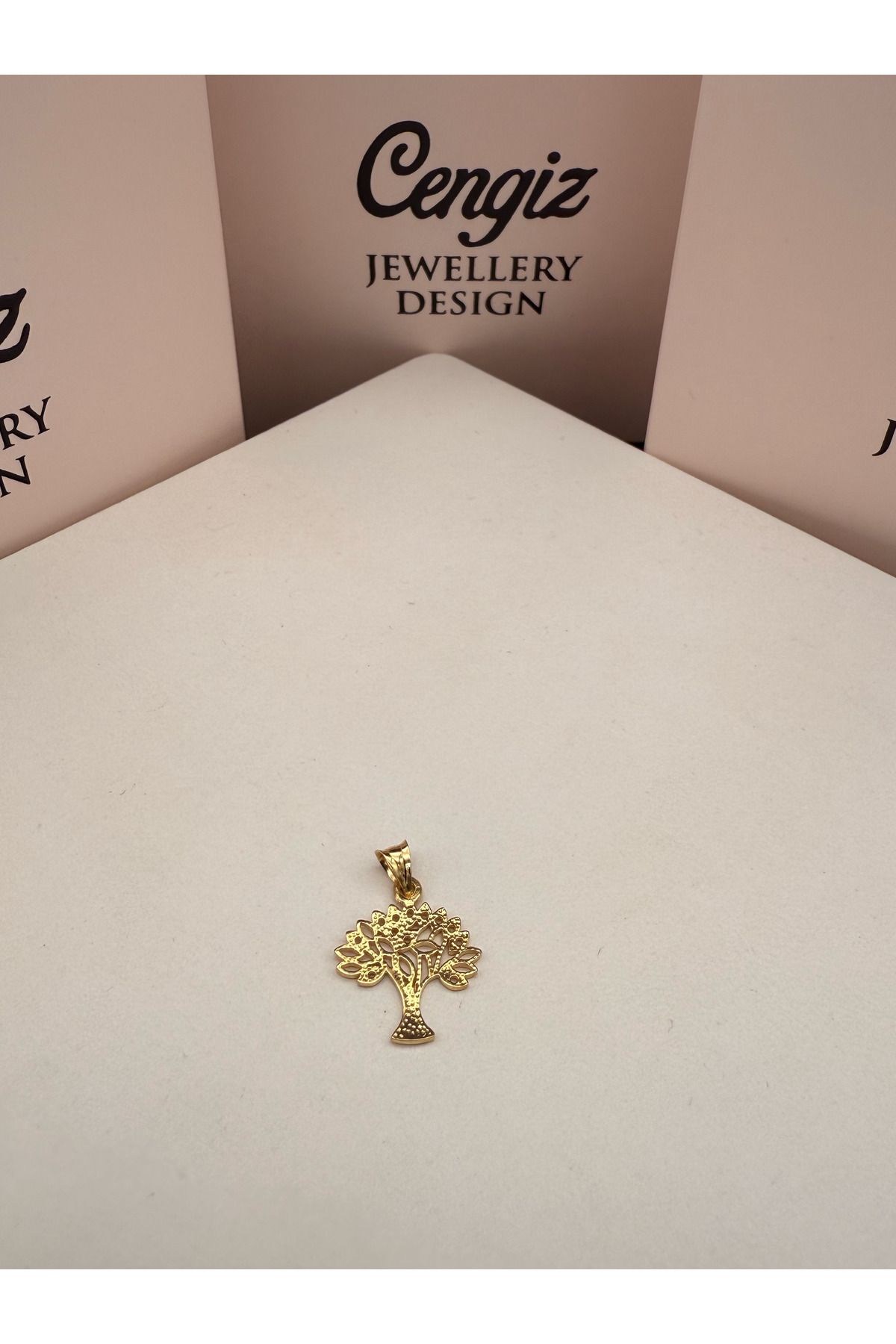 cengizjewellery 14 Ayar Altın Ağaç Kolye Ucu