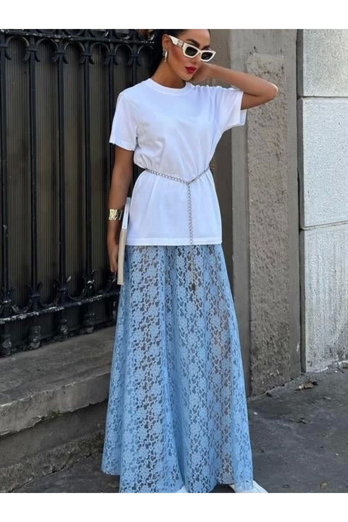 POLEXP Maxi Dantel Etek 4047