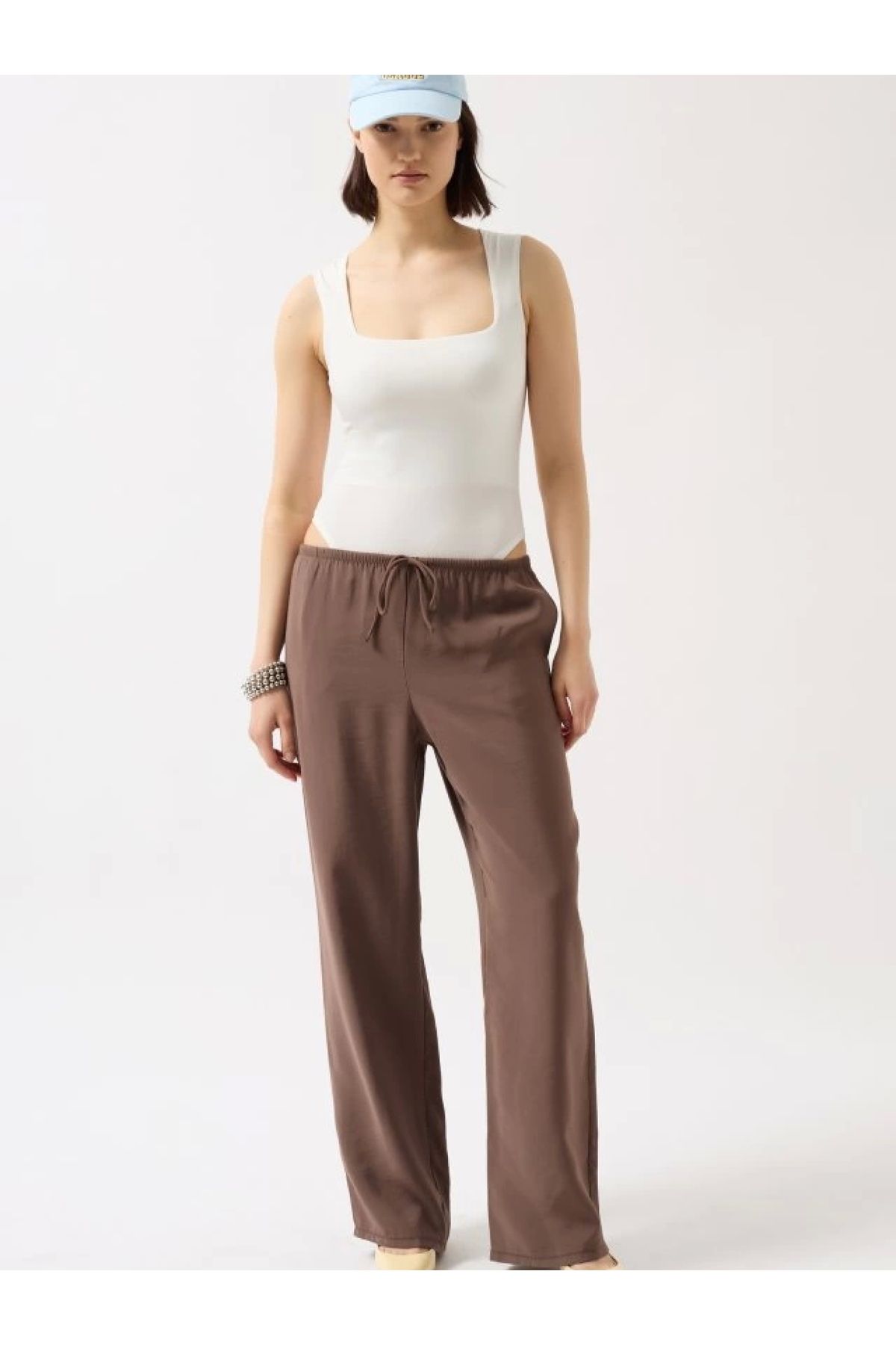 POLEXP Kalın Askılı Kare Yaka Bodysuit