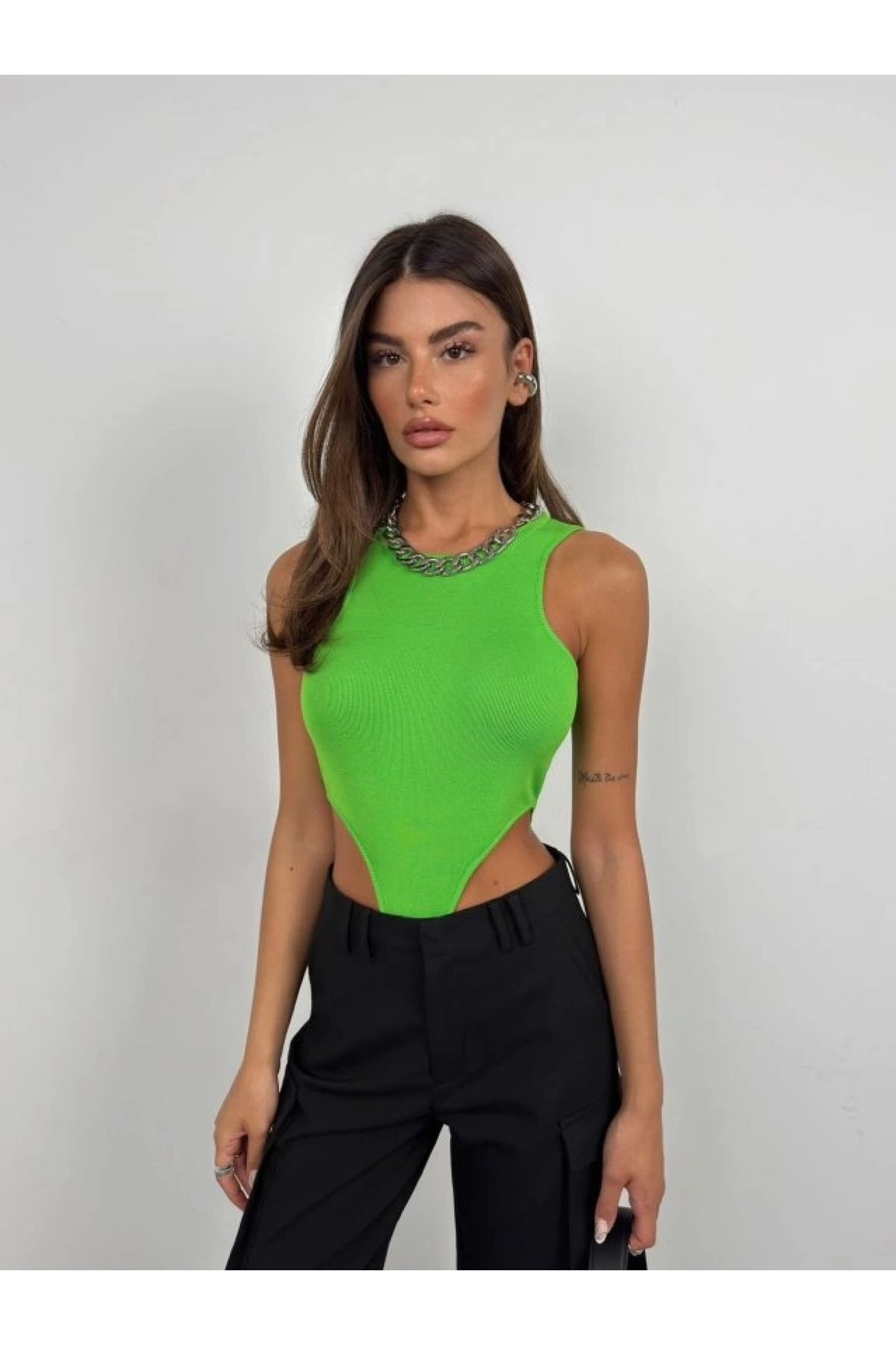 POLEXP Pencere Detay Yüzücü Bodysuit