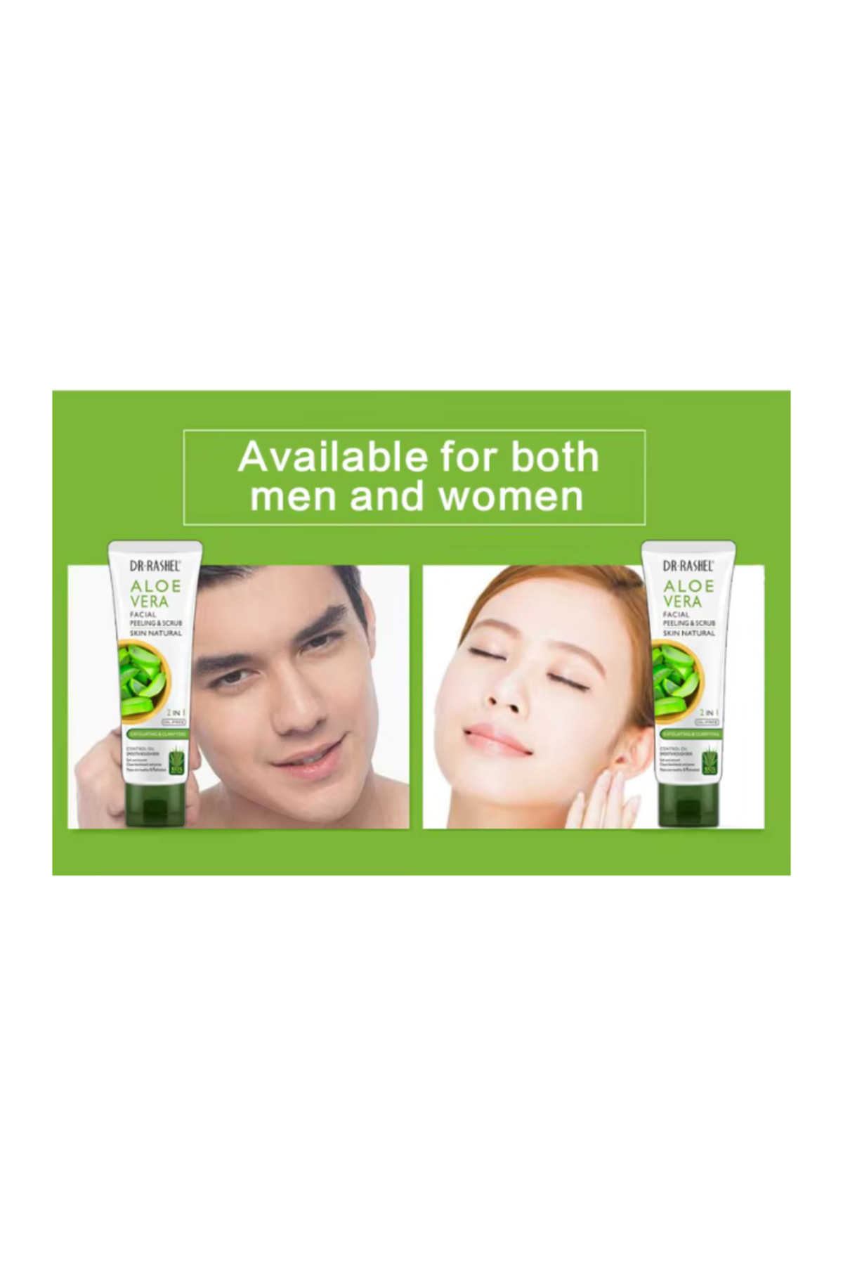 Yatıştırıcı Etkili, Doğal, Aloe Vera Yüz Peelingi, Arındırıcı Scrub, Tüm Cilt Tipleri 100 gr (1ADET) — DRL-1531-T — تصویر 6 از 9