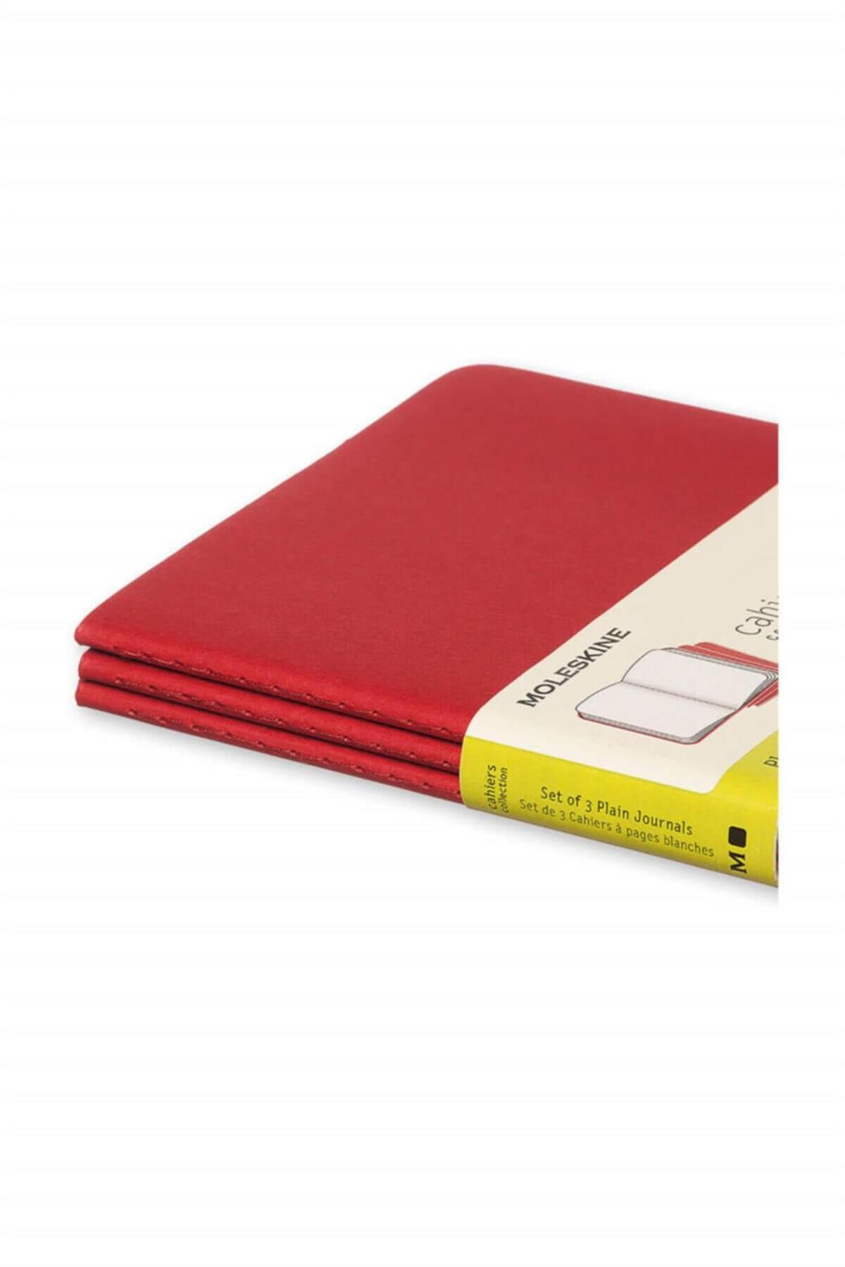 Moleskine-Cahier 3 бр. обикновени картонени калъфи за тетрадки, размер L, червени 5