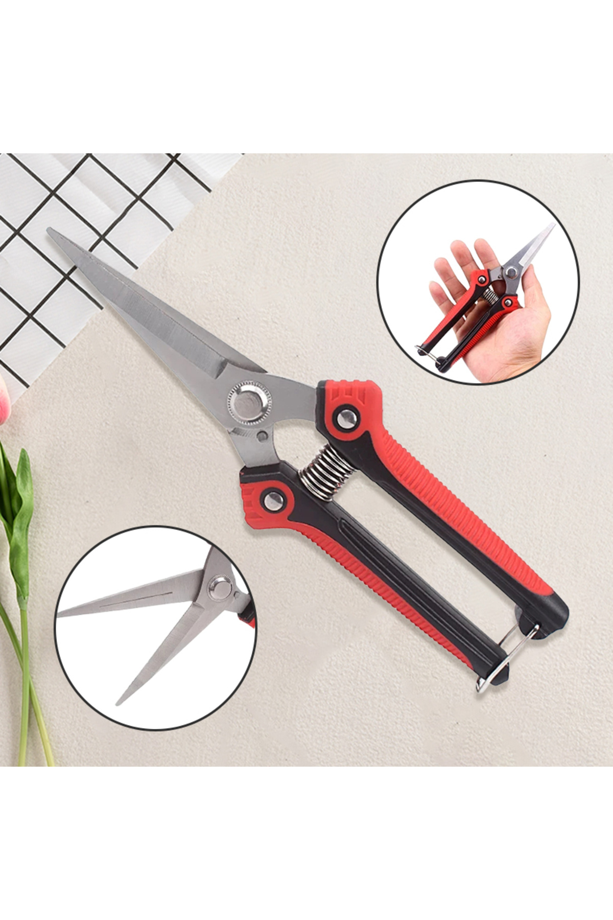 Choice-Stainless Steel Pruning Shears Sharp Branch Scissors with Non Slip Handle for Garden Fruit Tree T... 4