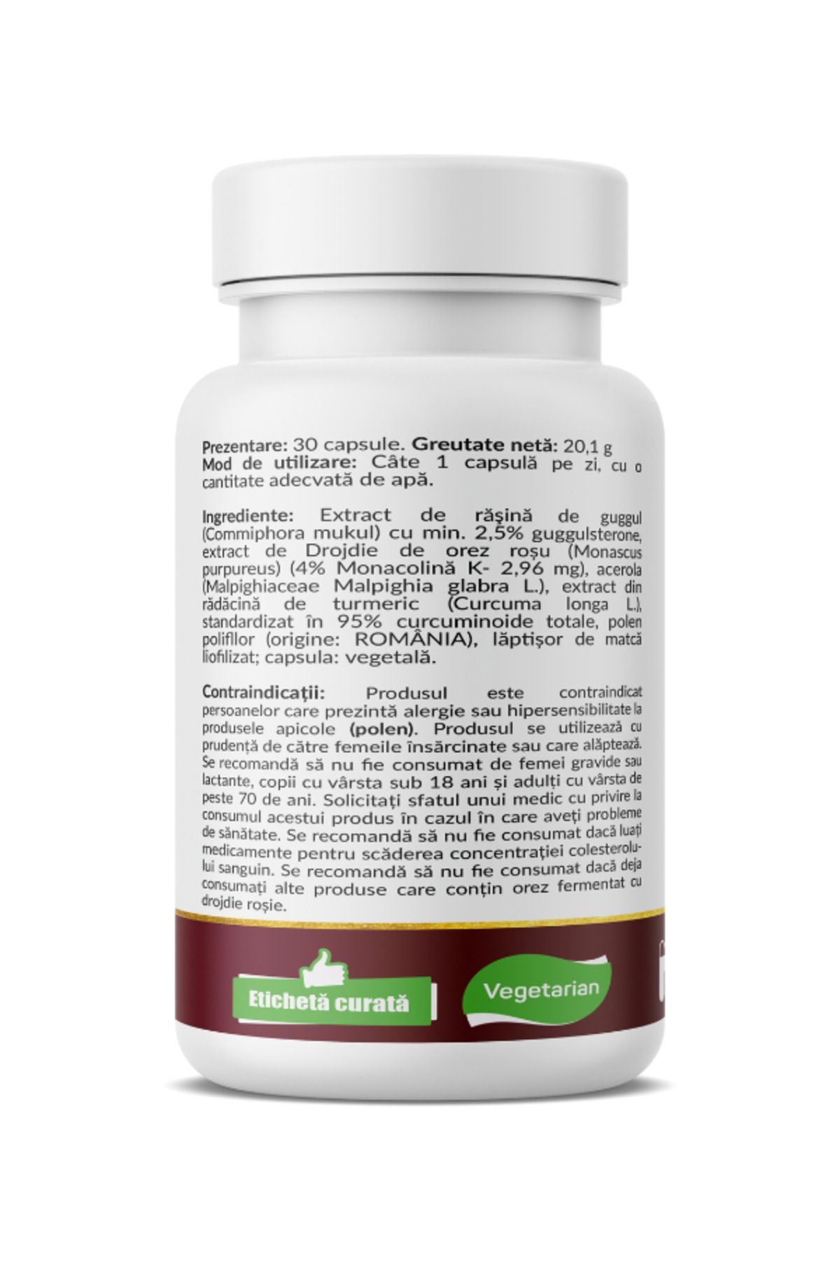 NUTRIFIC-Colesterol Formula PRO, 100% natural, reduce colesterolul LDL si trigliceridele, 30 capsule vegetale 3