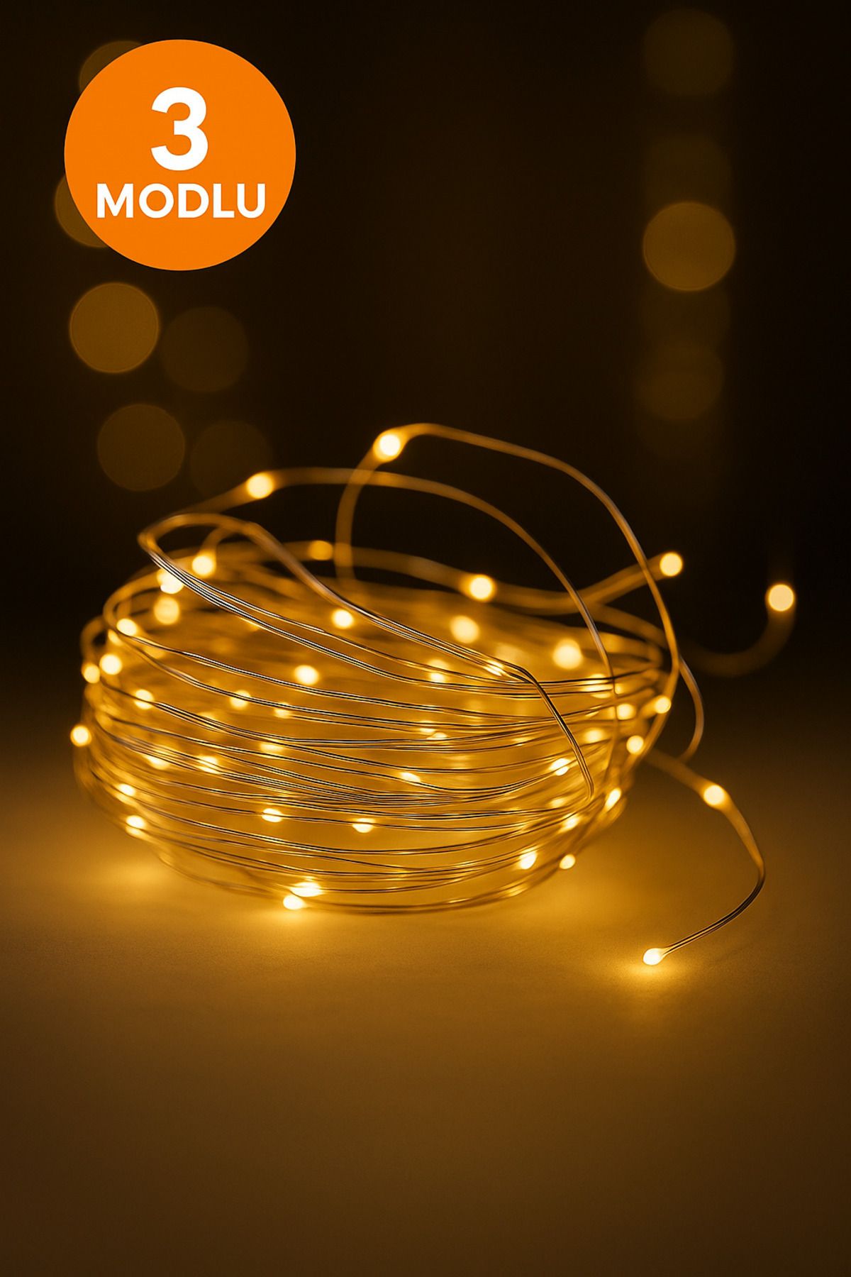 Danışmaz Ticaret 5 Metre Led Şerit Lamba – Sarı Işık Seçeneğiyle Dekoratif Aydınlatma