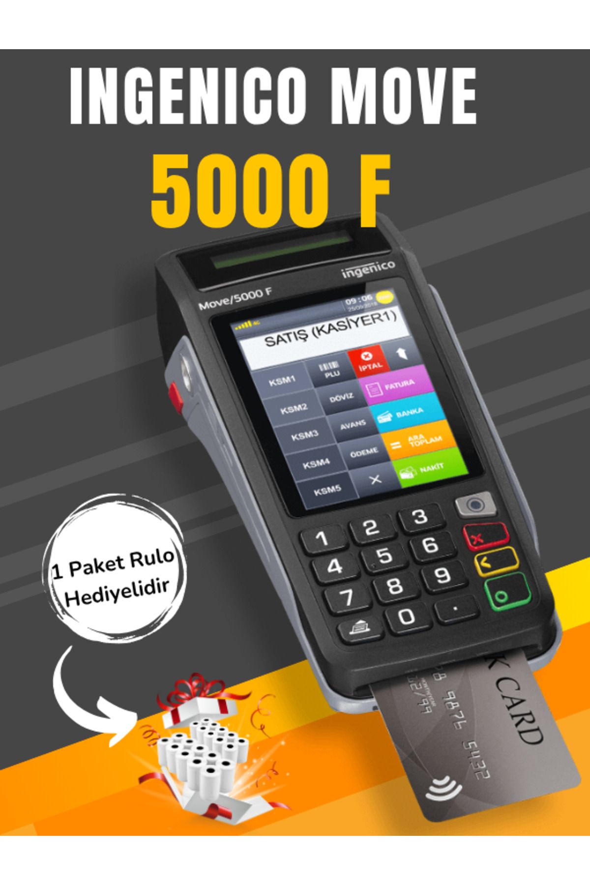 ingenico İngenico Move 5000 F Yeni Nesil Mobil Pos Yazarkasa (Çanta Hediyeli)