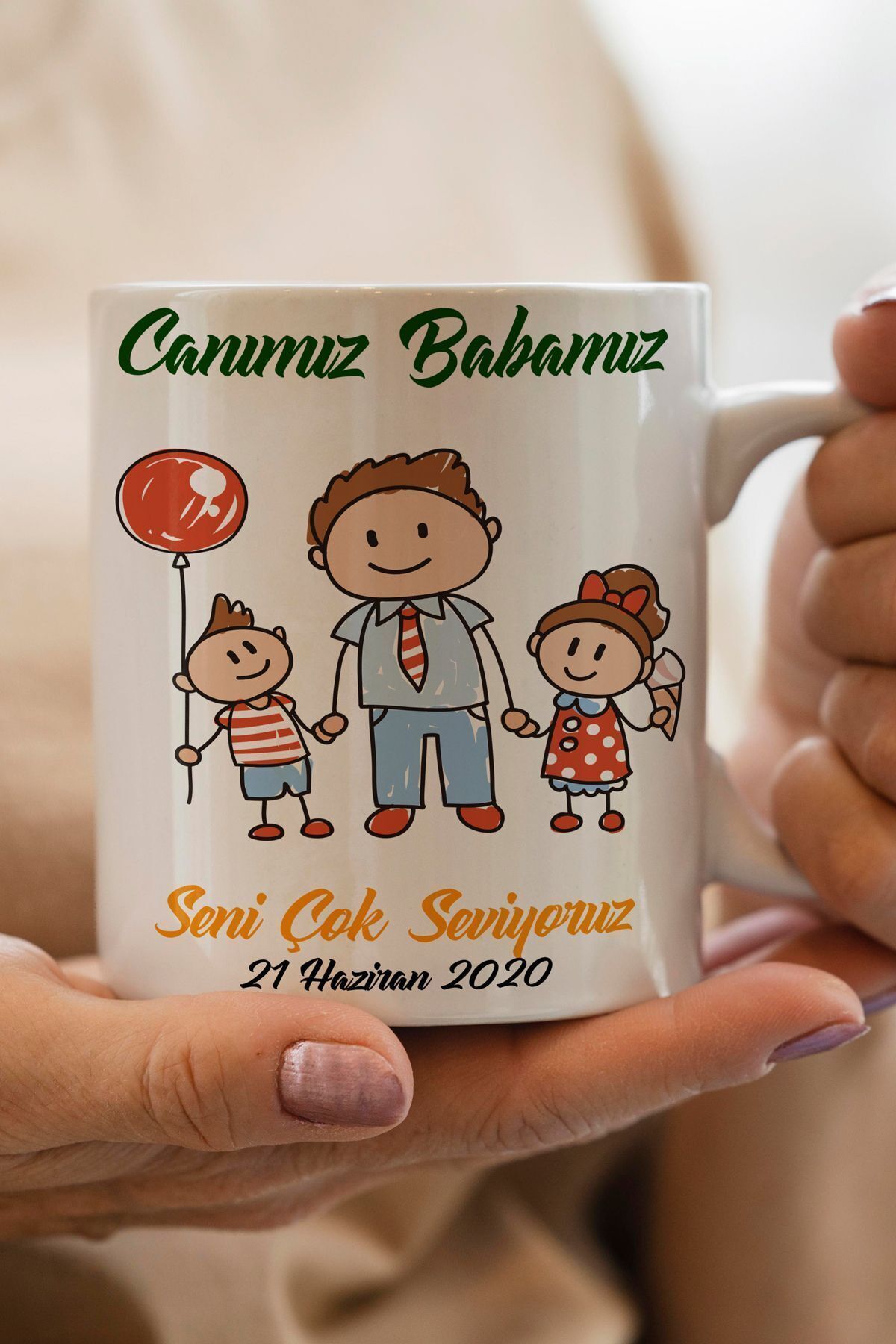 BİBANAPROMOSYON KİŞİYE ÖZEL BABALAR GÜNÜ TEMALI KUPA BARDAK