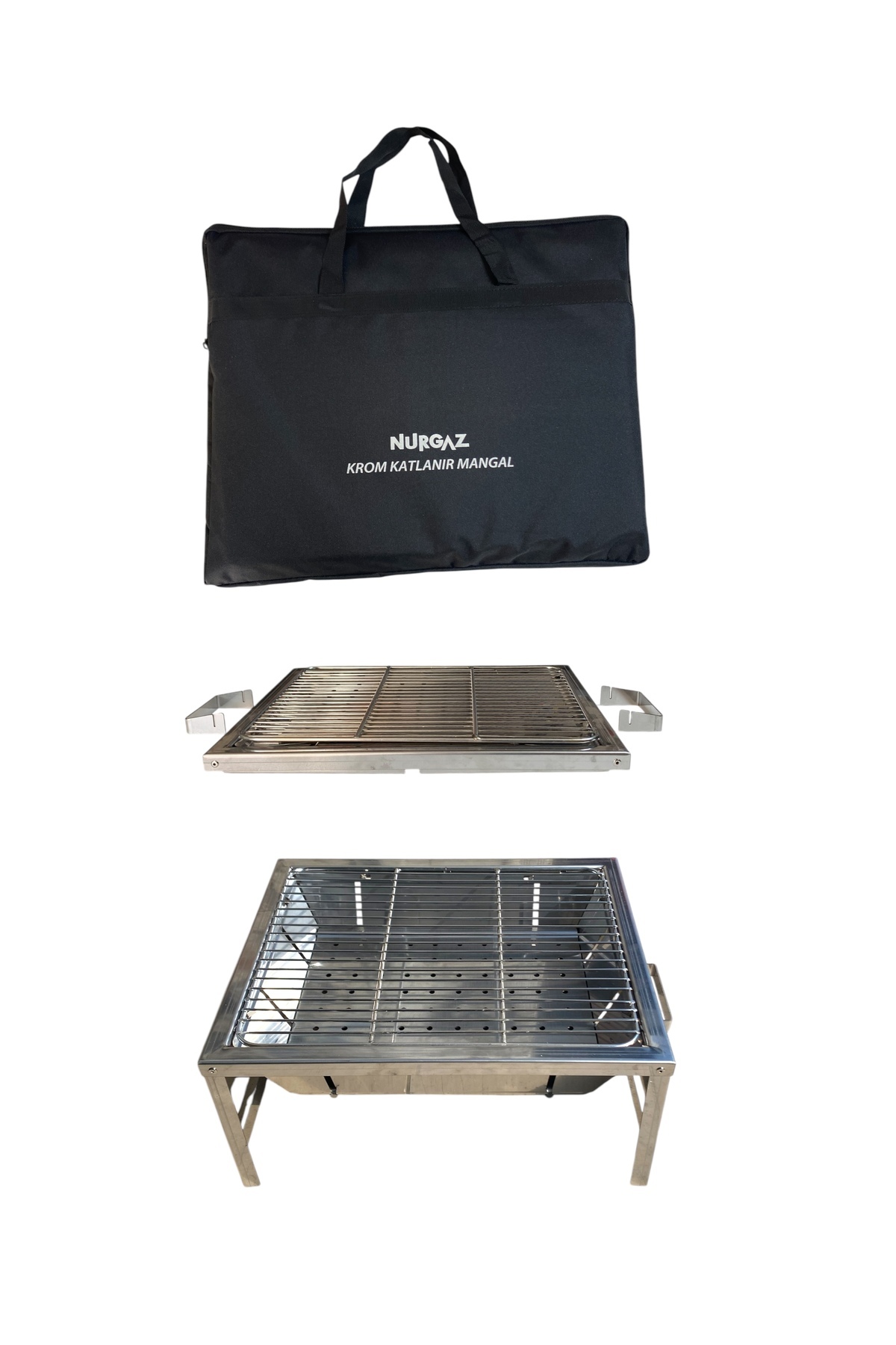 Steel Barbecue with Folding Barbecue Legs Picnic Camping Vehicle with Portable Barbecue Bag