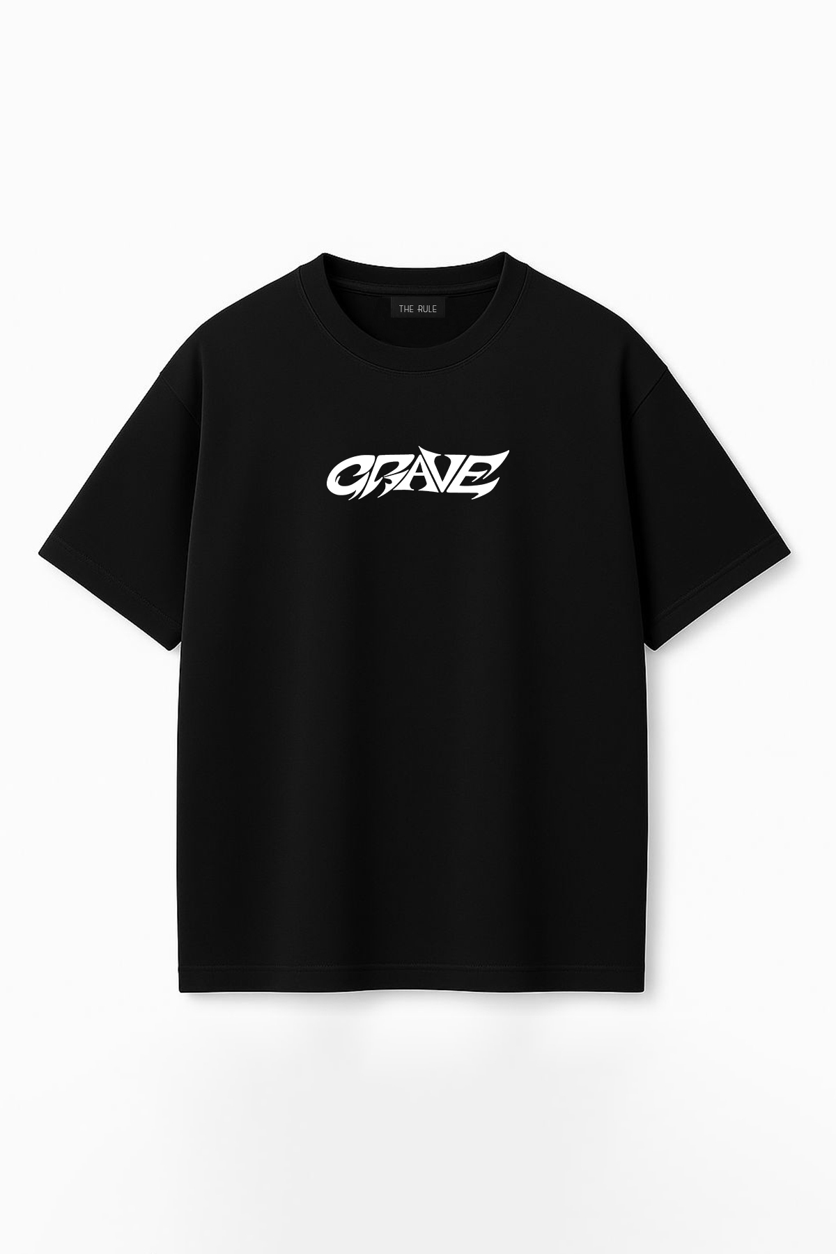 Erkek Grave Baskılı Oversize %100 Pamuk Geniş Kesim Yumuşak Dokulu Bisiklet Yaka T-shirt Rf0508