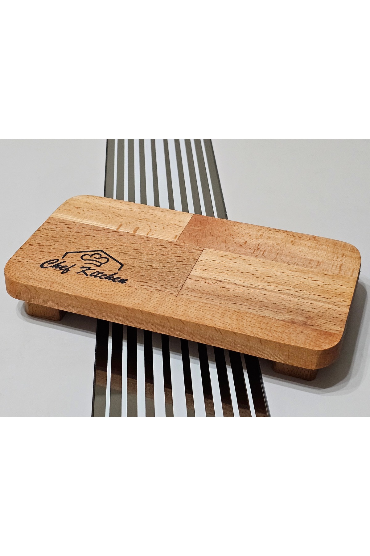 22x11 Cm Rectangular Wooden Lubricant Coaster, Spice, Display Stand, Multipurpose Kitchen Plate