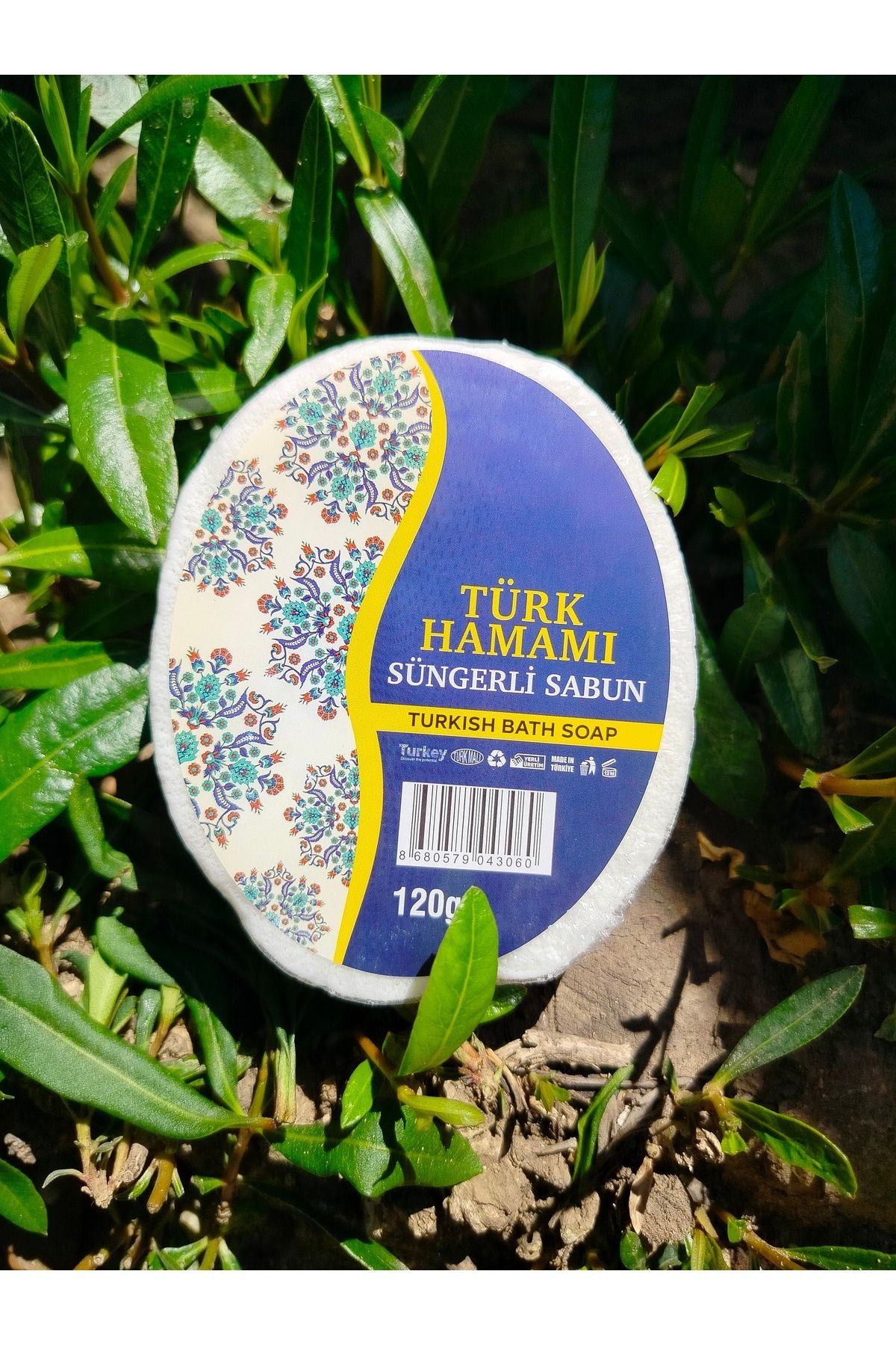 İnterNatural Türk Hamamı Süngerli Sabun / Turkish Bath Soap 120g