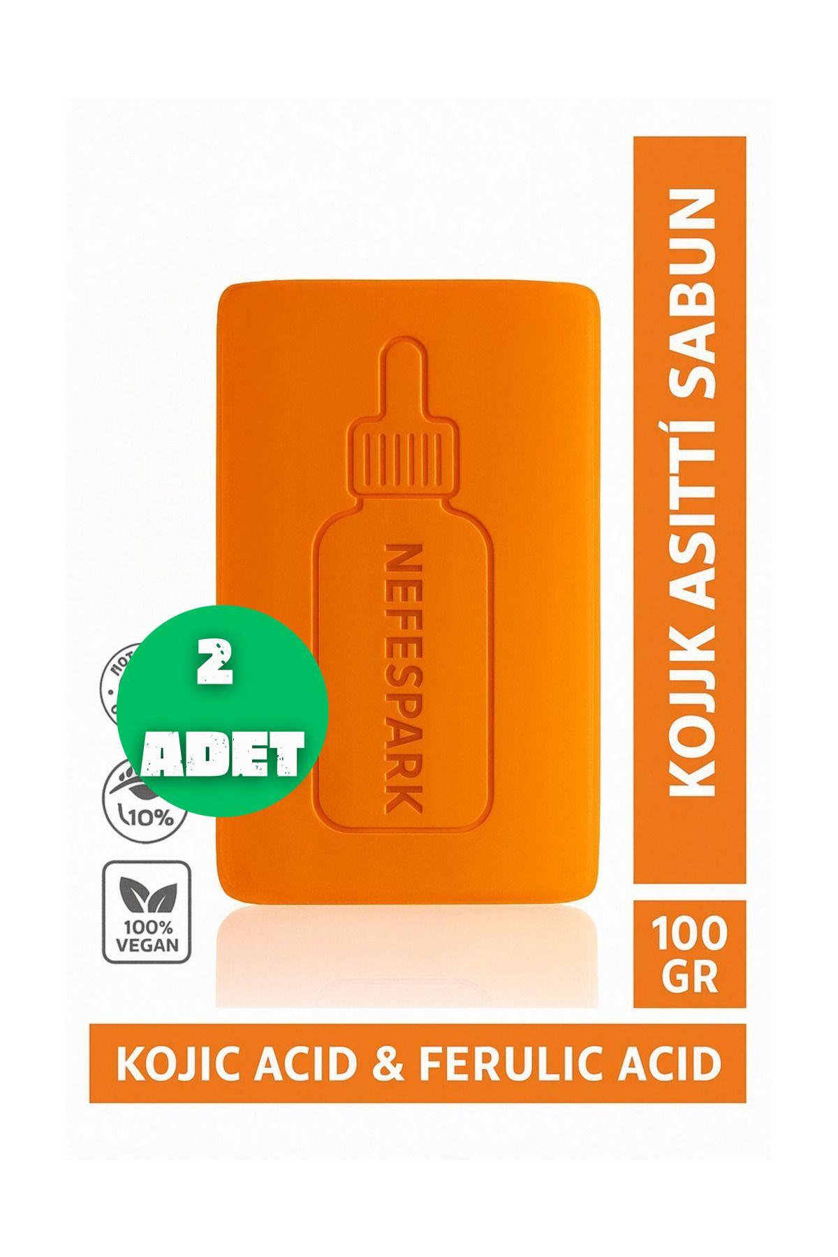 2 adet Beyazlatıcı Kojik Asit Sabunu - Kırışıkık, ve Leke Karşıtı Kojic Asit Sabunu Yerli Üretim
