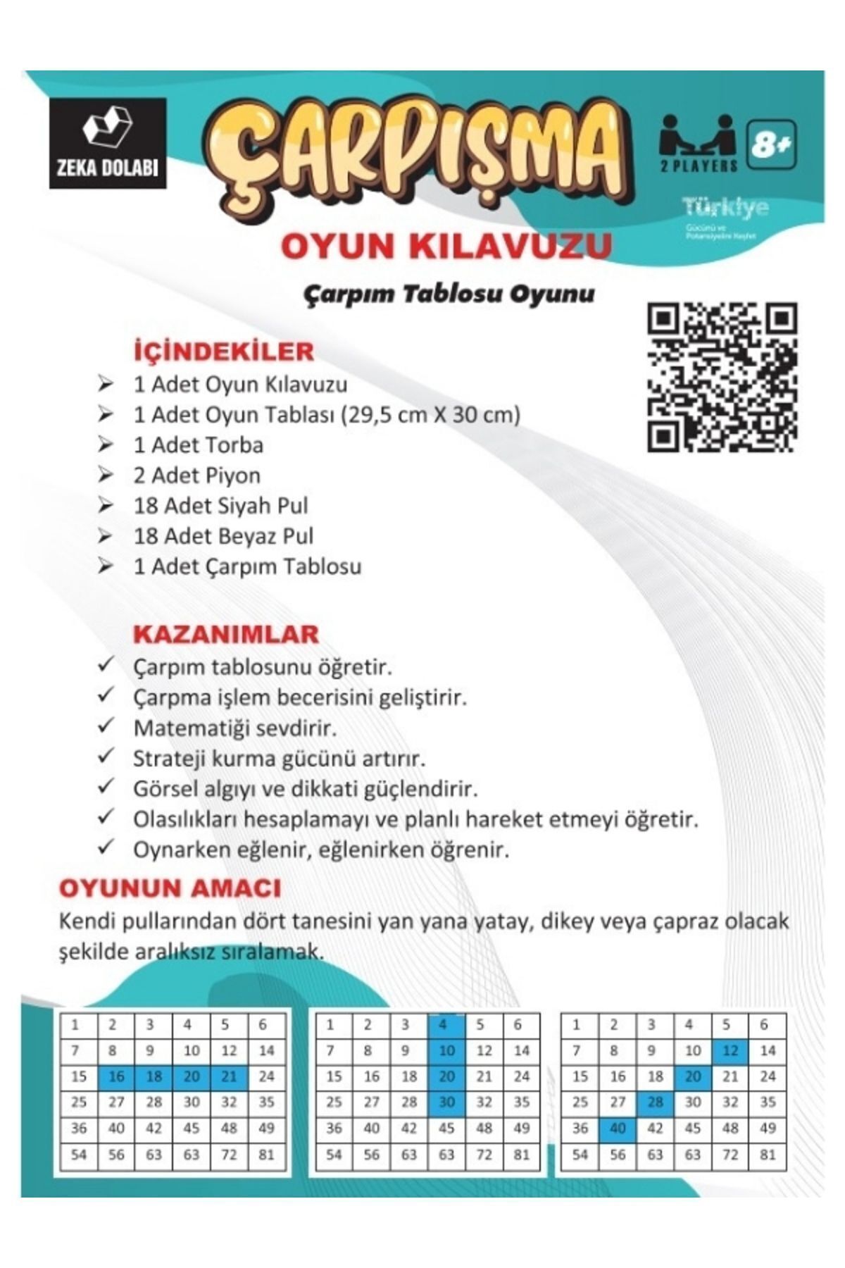 ZEKA DOLABI Çarpışma Kutu Oyunu Çarpım Tablosu Çarpma Matematik Oyunu Strateji Oyunu fotoğrafı 7 (önizleme)