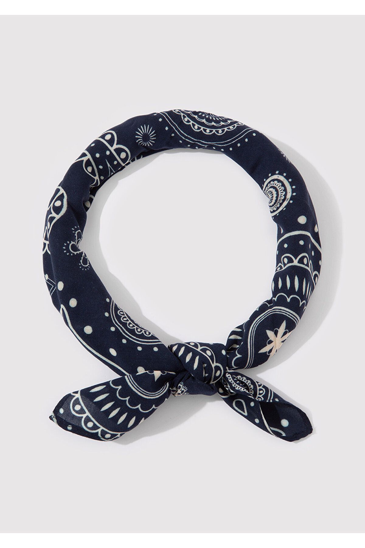Mavi-Marineblau bedrucktes Bandana 1912969 -70491 3