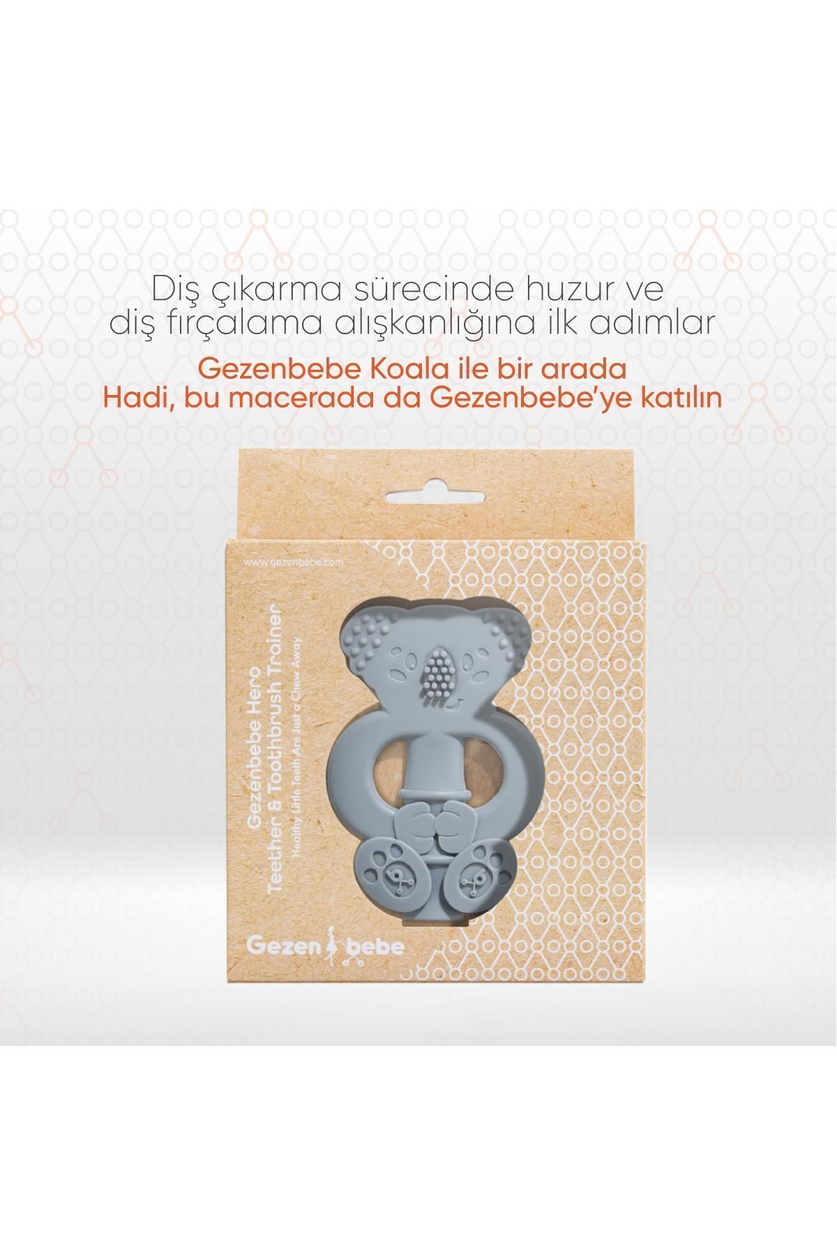 Gezenbebe Hero Bebek Diş Kaşıyıcı & Diş Fırçalama Eğitmeni Mist Gri, Dişlik fotoğrafı 6 (önizleme)
