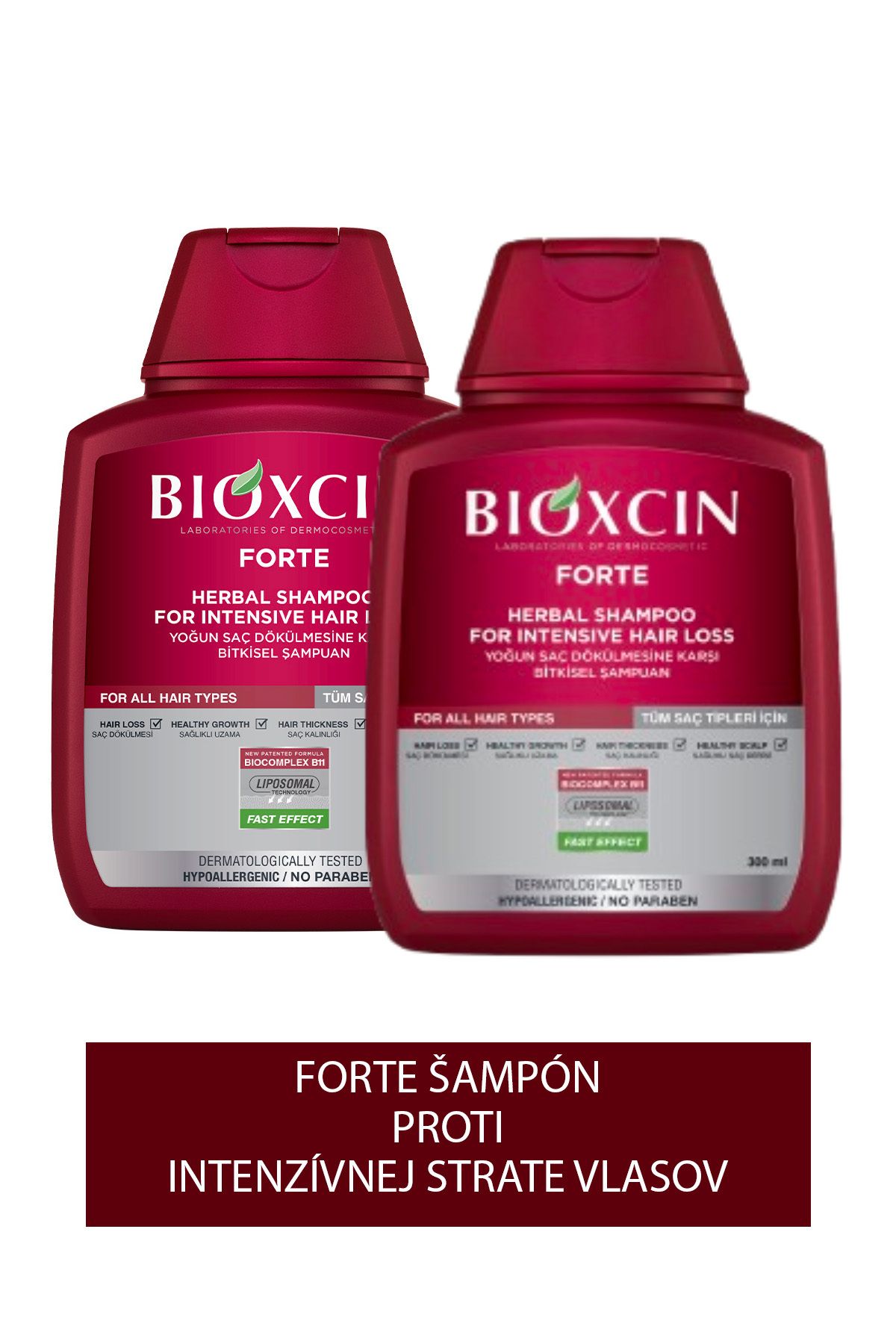 Bioxcin-Forte šampón proti vypadávaniu vlasov 2 balenie 300 ml 1