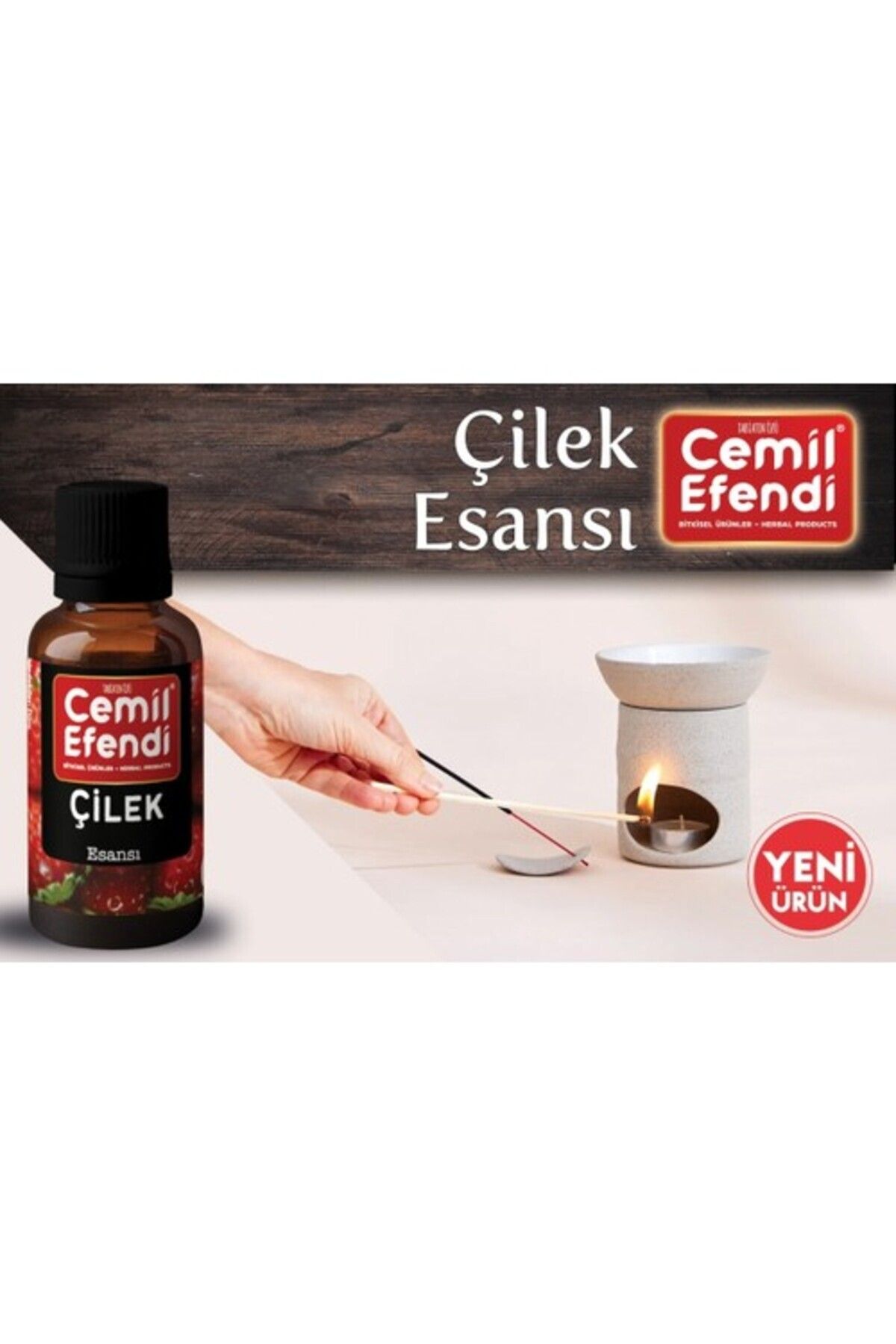 Cemilefendi Çilek Esansı 10 ml Tütsü Buhurdanlık Esansı Oda Kokusu