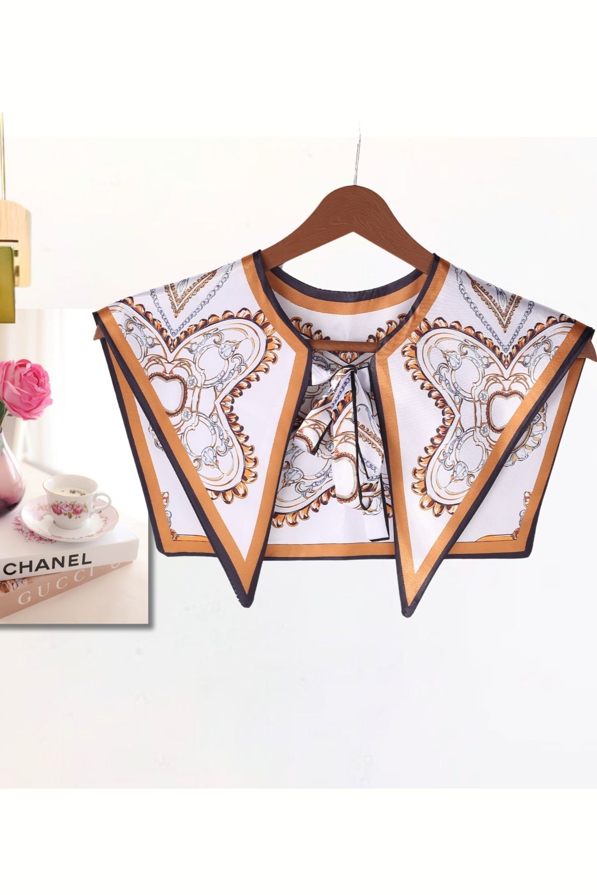 nurfemina Yeni Stil Mücevher Desen Modern Kadın Omuz Şalı