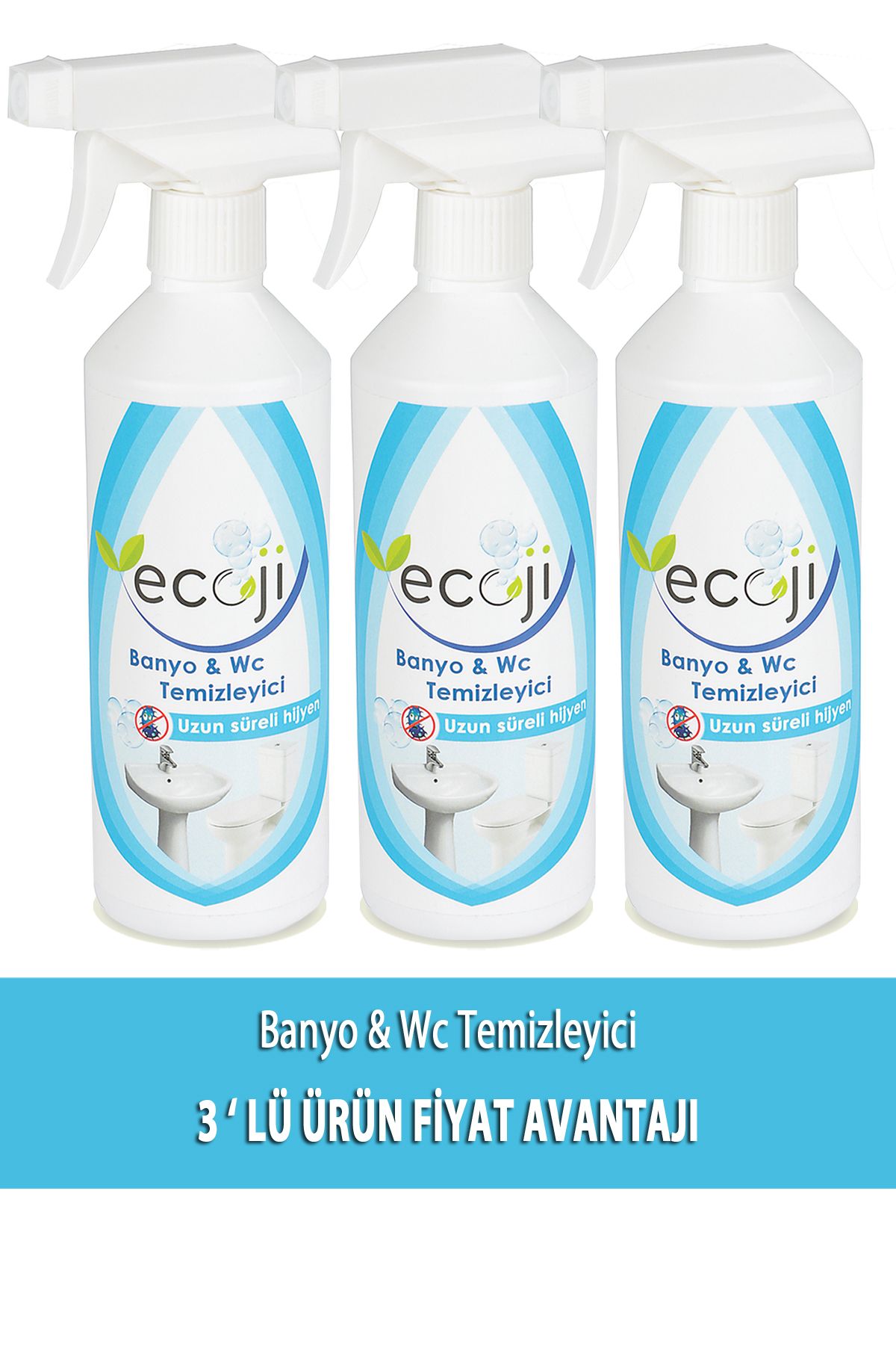 ECOJİ Banyo & Wc Temizleyici - 1500 ml ( 3 Ambalaj )