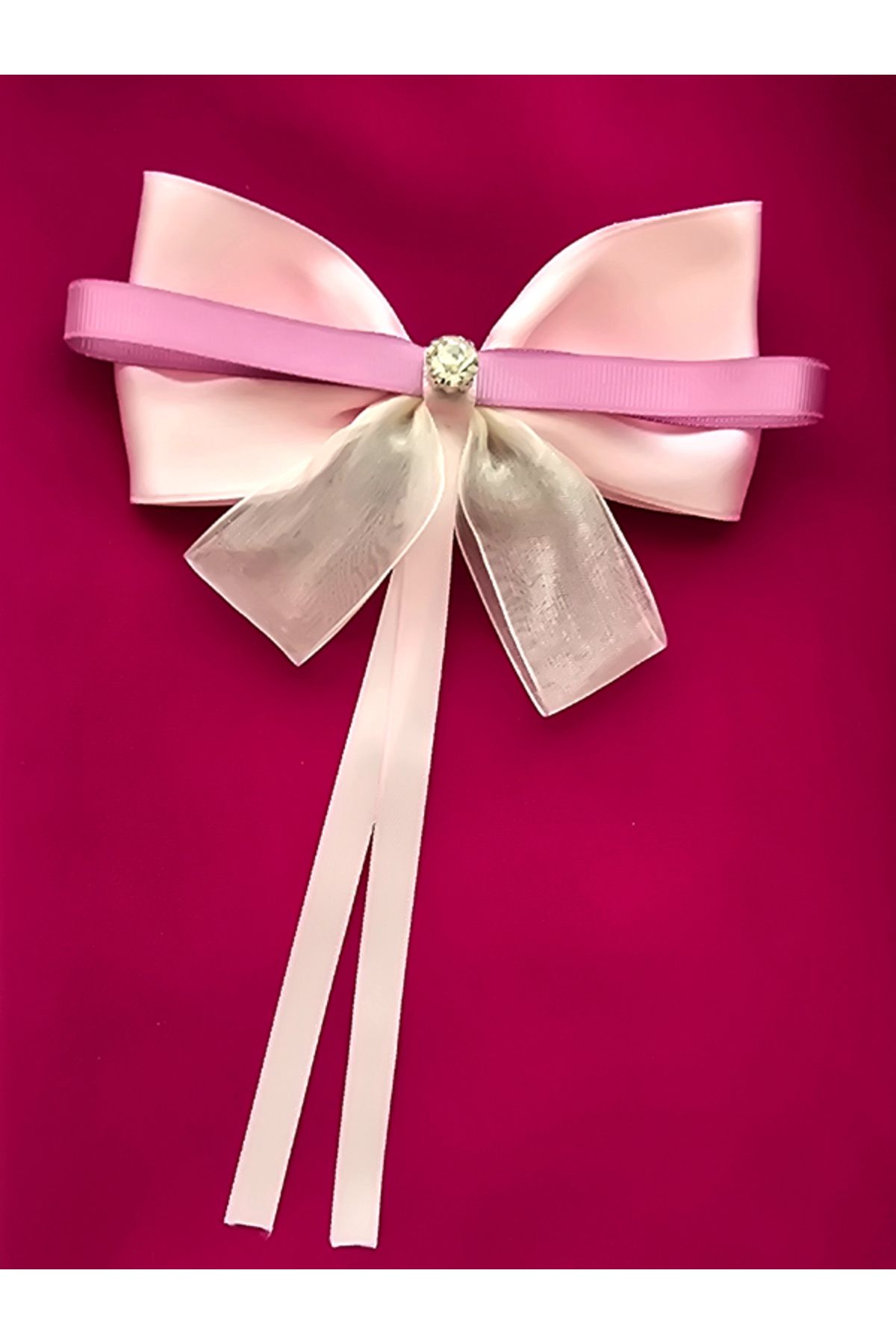 Riccoco Accessory Pembe Mor Kurdele Toka Fiyonk Toka Otomatik Toka