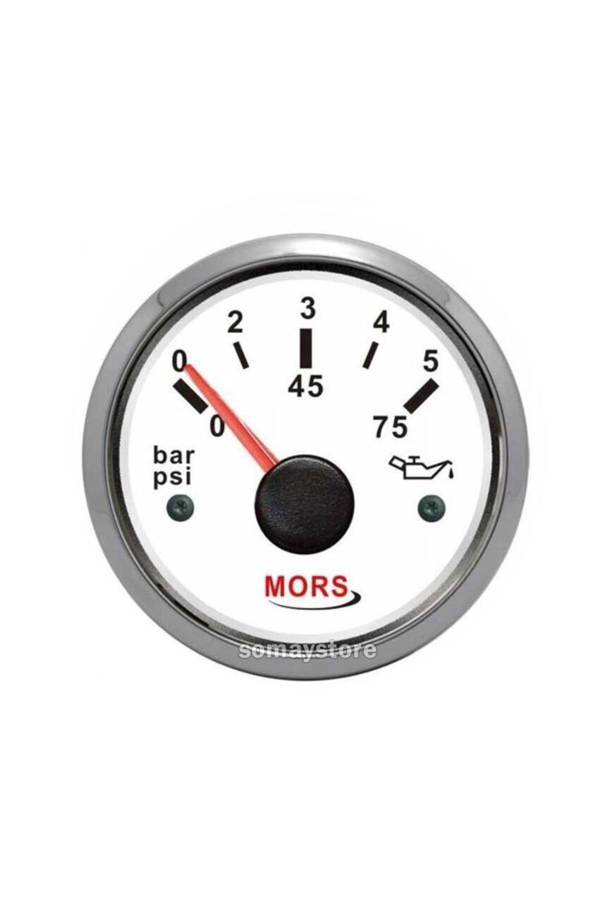 Somay Store Tekne Yağ Göstergesi Beyaz 5 Bar 12-24 V Ø: 55 mm Mors