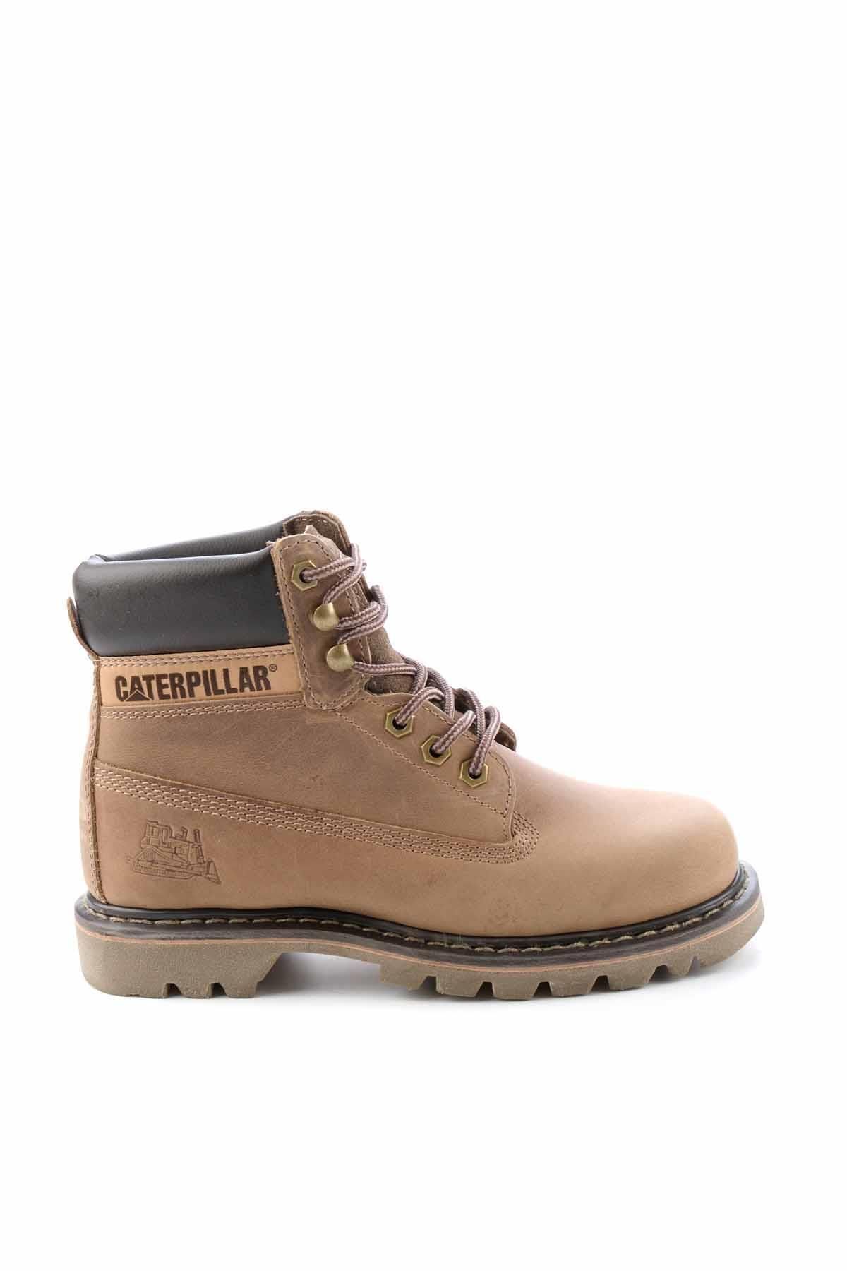 Caterpillar-Women's Beige Genuine Leather Boots T0111000103 1