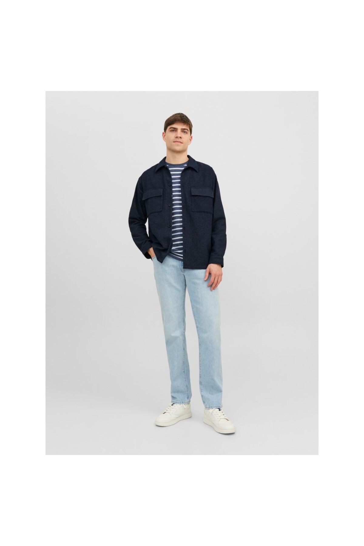 پیراهن مردانه راسته آستین بلند | جک اند جونز Jack & Jones 12239329 - تصویر 3