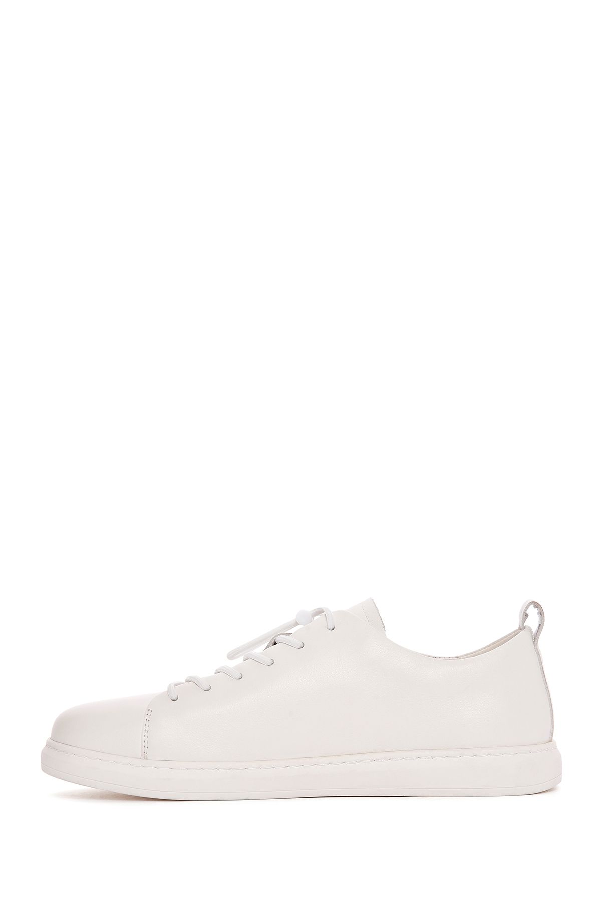 Derimod-Men's White Lace-Up Leather Sneaker 25Sfd 690818 2